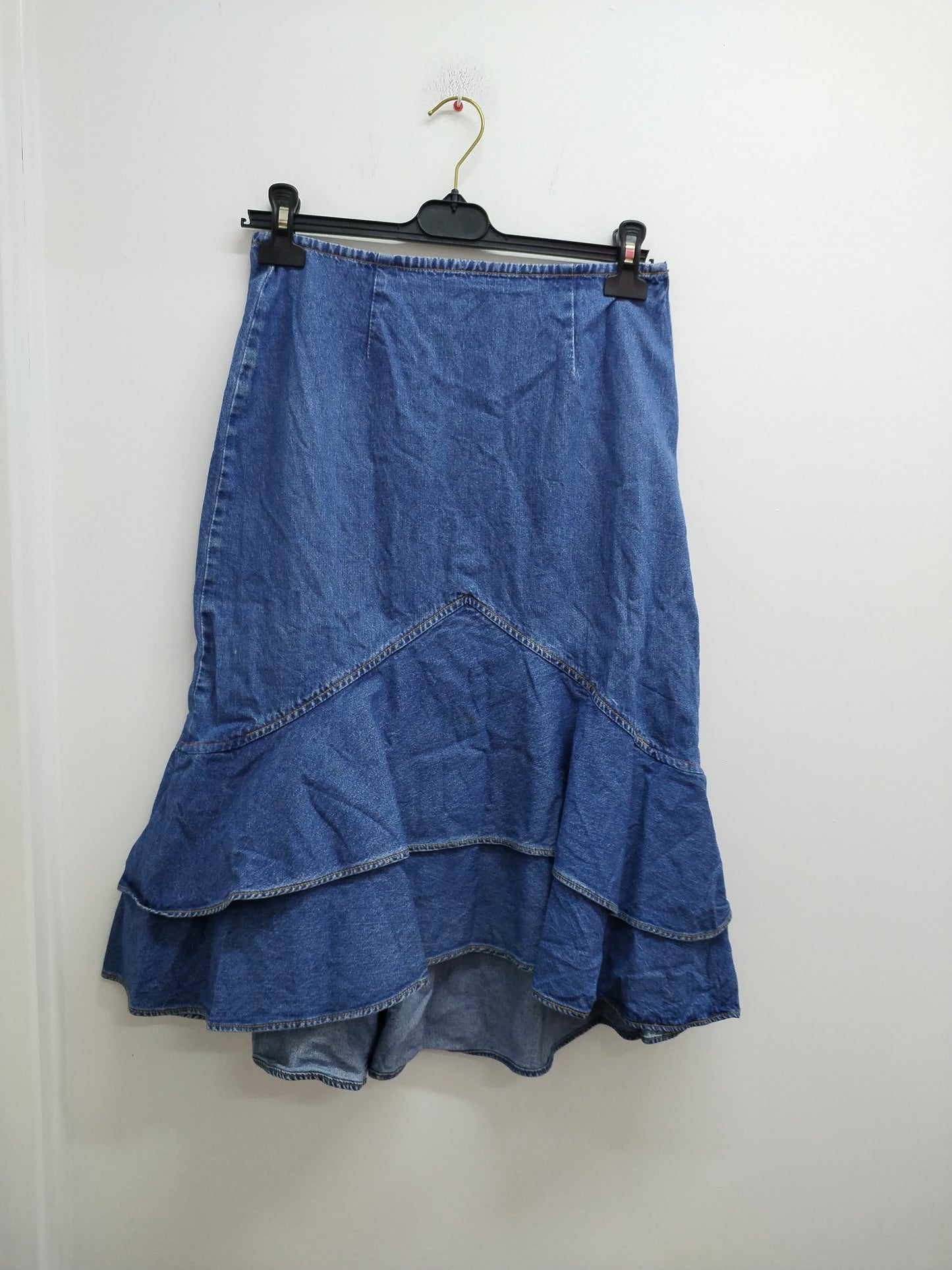 Jupe mi-longue en jeans Taille 38