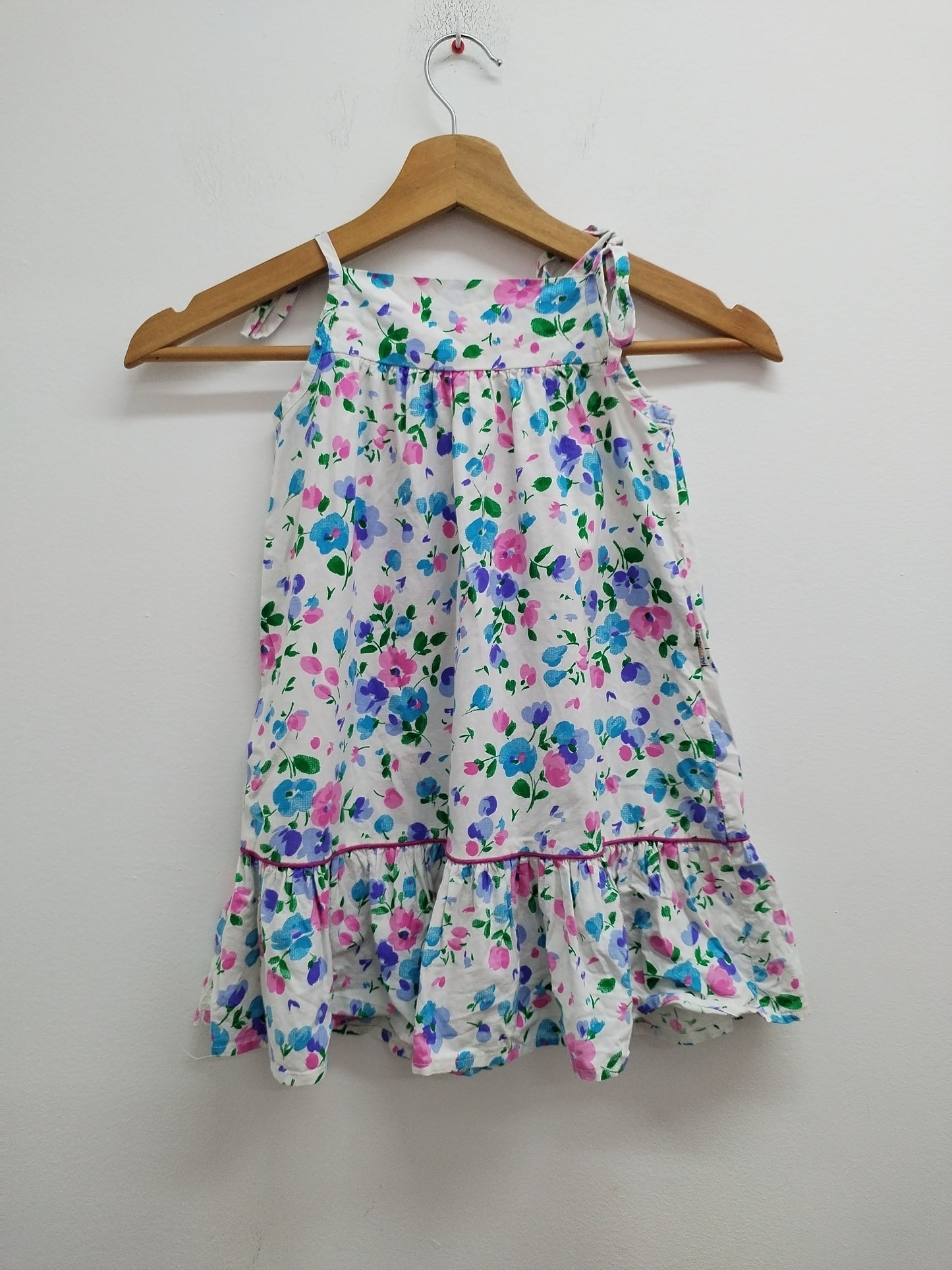 Robe à bretelles Alphabet blanche fleurie Taille 4 Ans