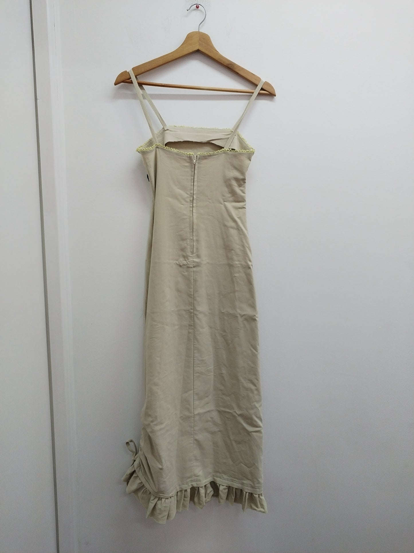 Robe longue à bretelles JDF beige Taille XS