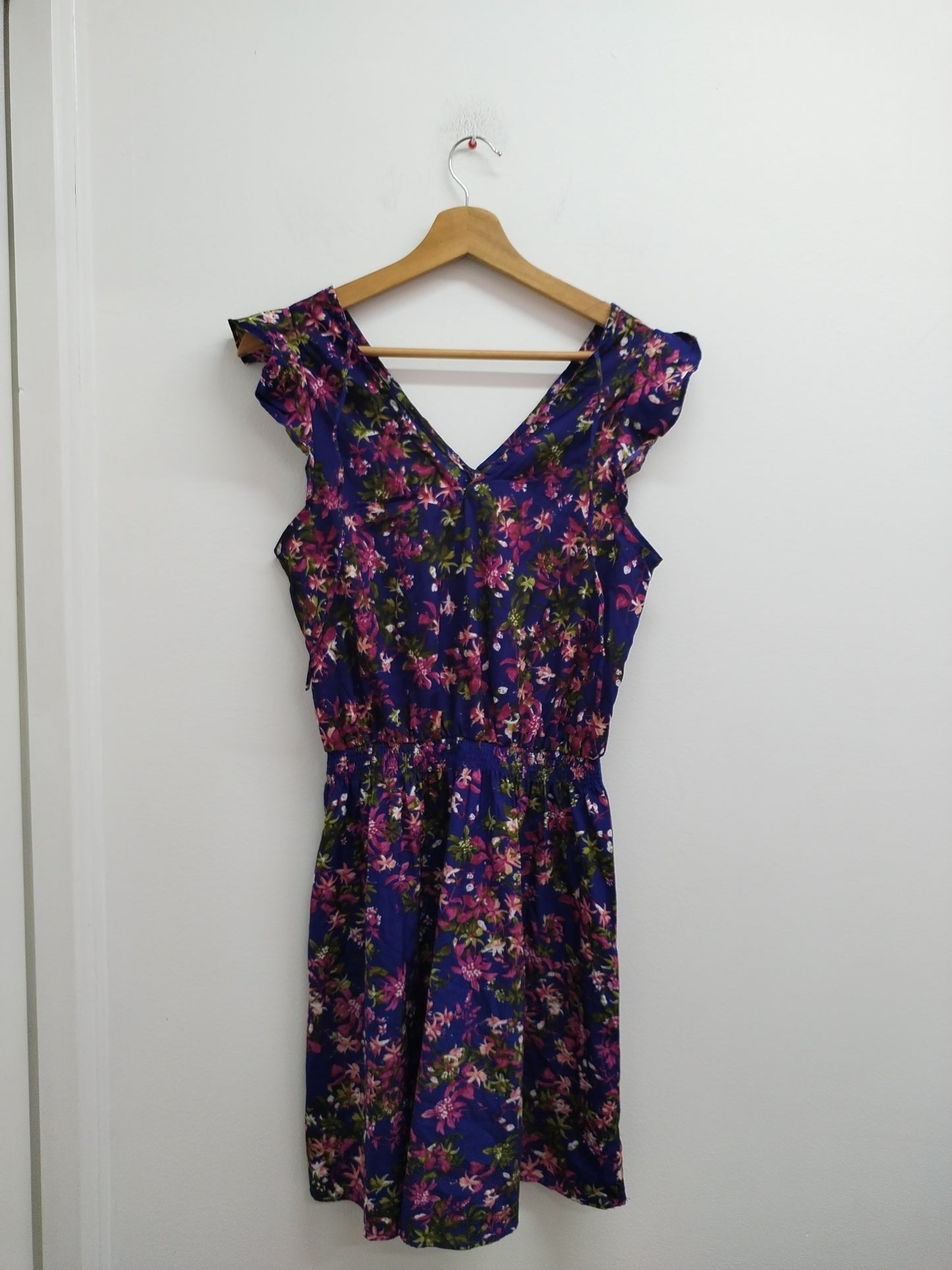 Robe sans manches Mim marine fleurie Taille 36