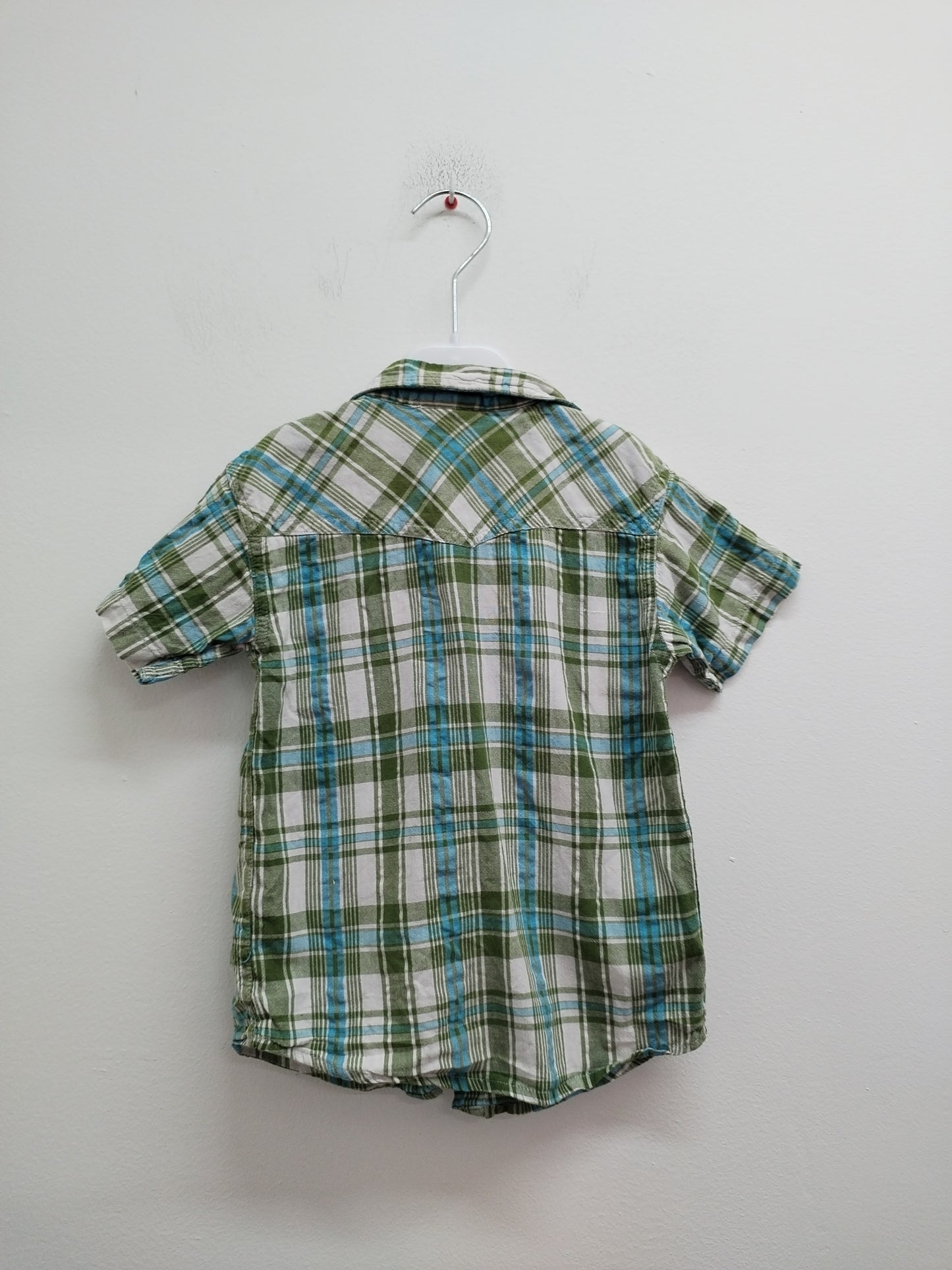 Chemise manches courtes Minigang à carreaux Taille 3 Ans