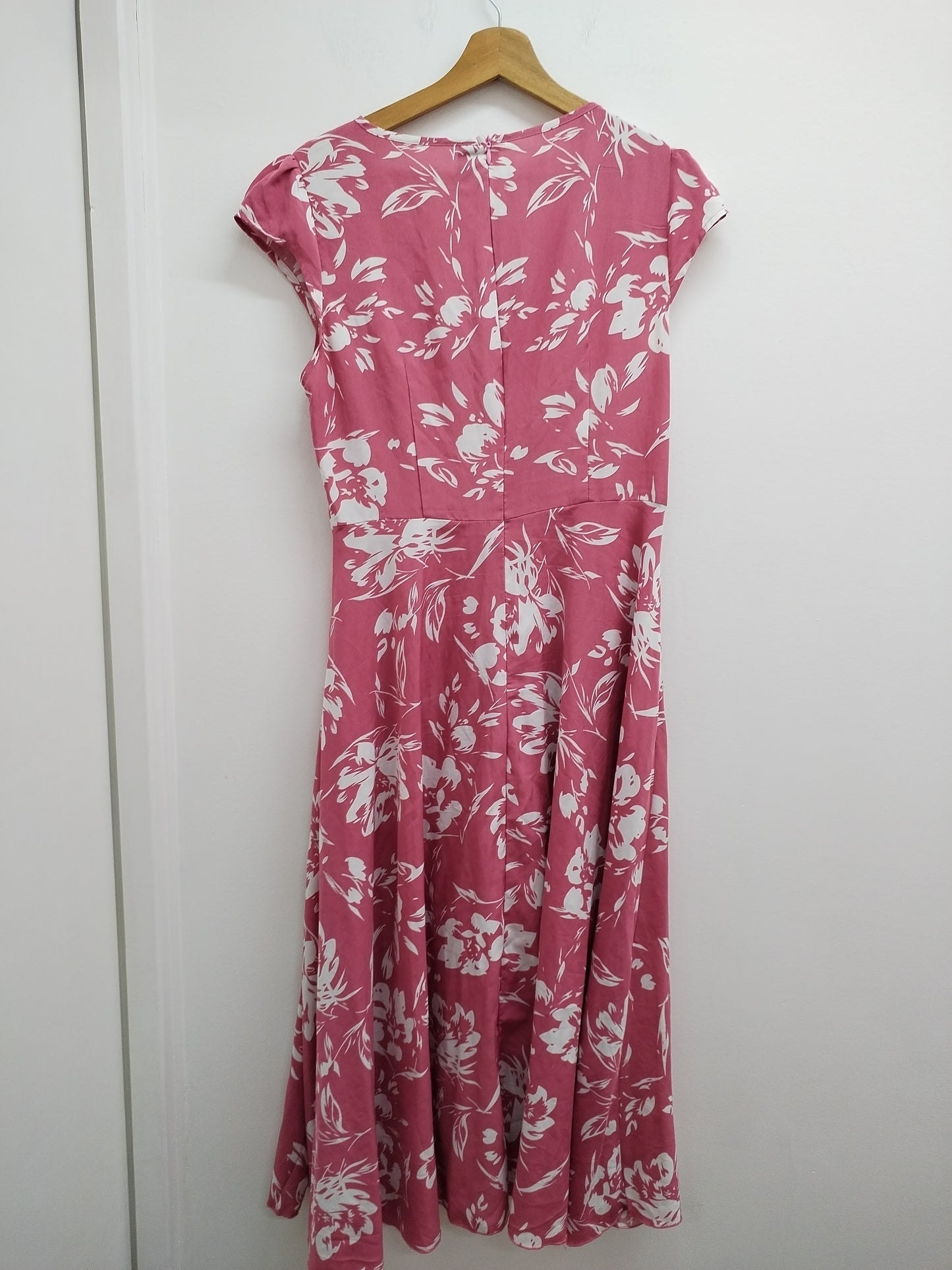 Robe longue manches courtes Shein rose fleurie Taille L