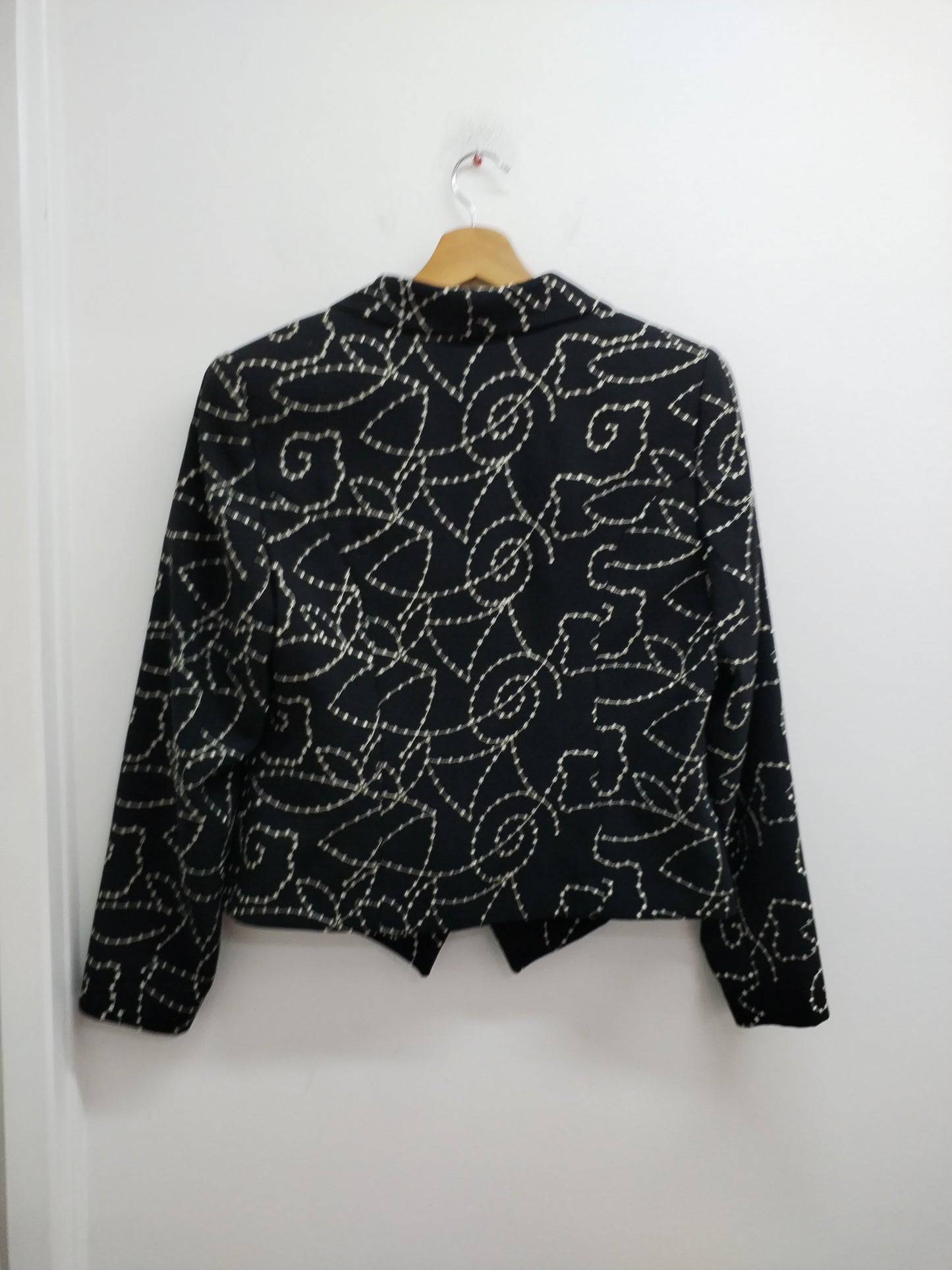 Veste Christian Michel noire avec motifs en broderie Taille 40