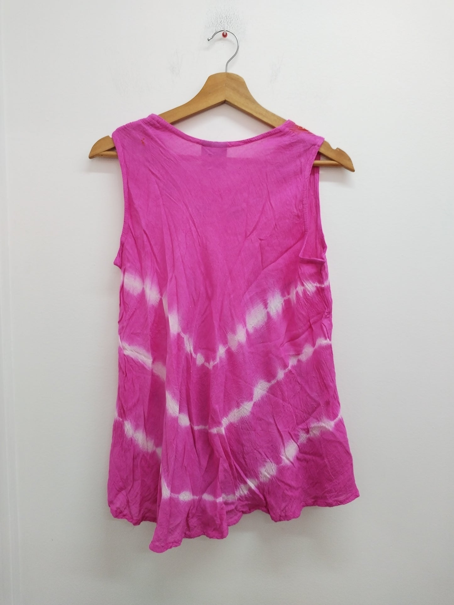 Débardeur fantaisie rose avec paillettes Taille XL/XXL