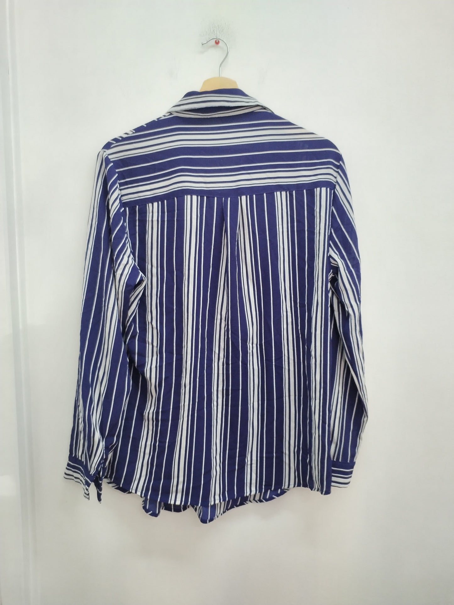 Chemise fluide CC Fashion rayée marine et blanc Taille L