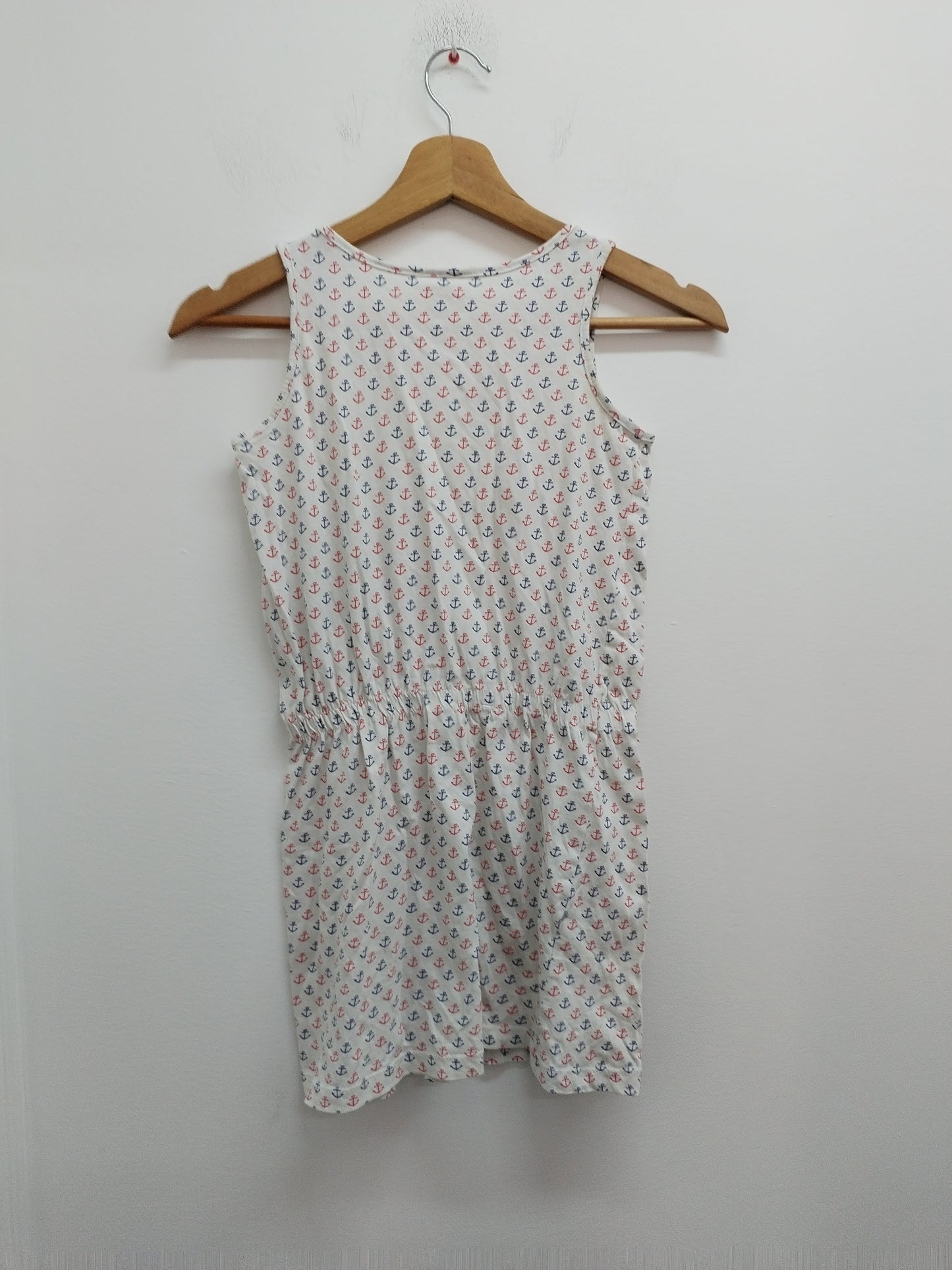 Robe sans manche Pocopiano blanche avec motifs Taille 9/10 Ans