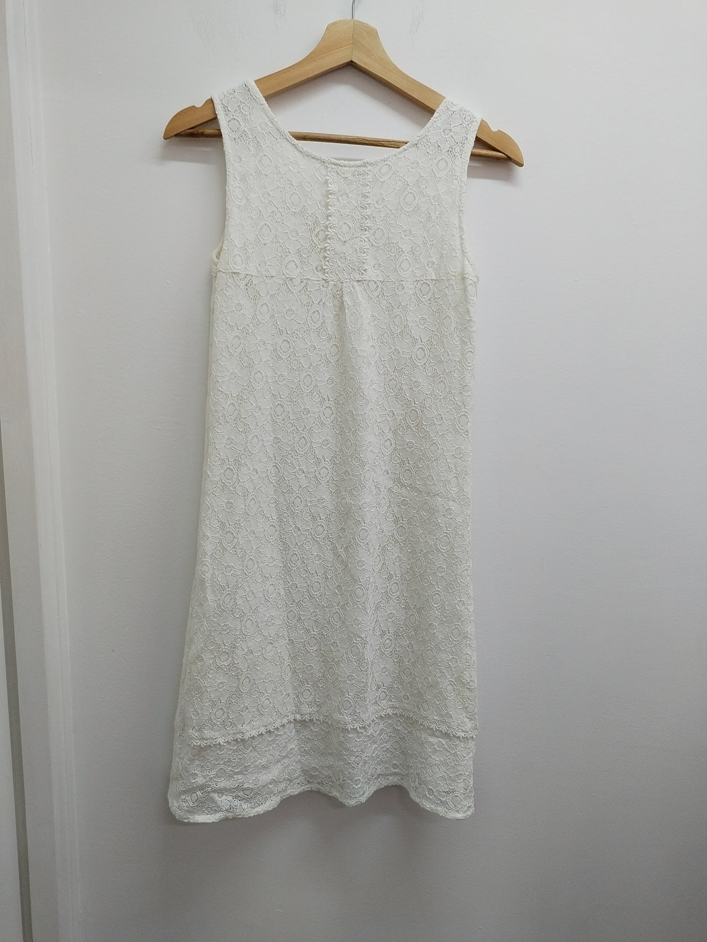 Robe sans manches Grain de Malice blanche avec dentelle Taille 38
