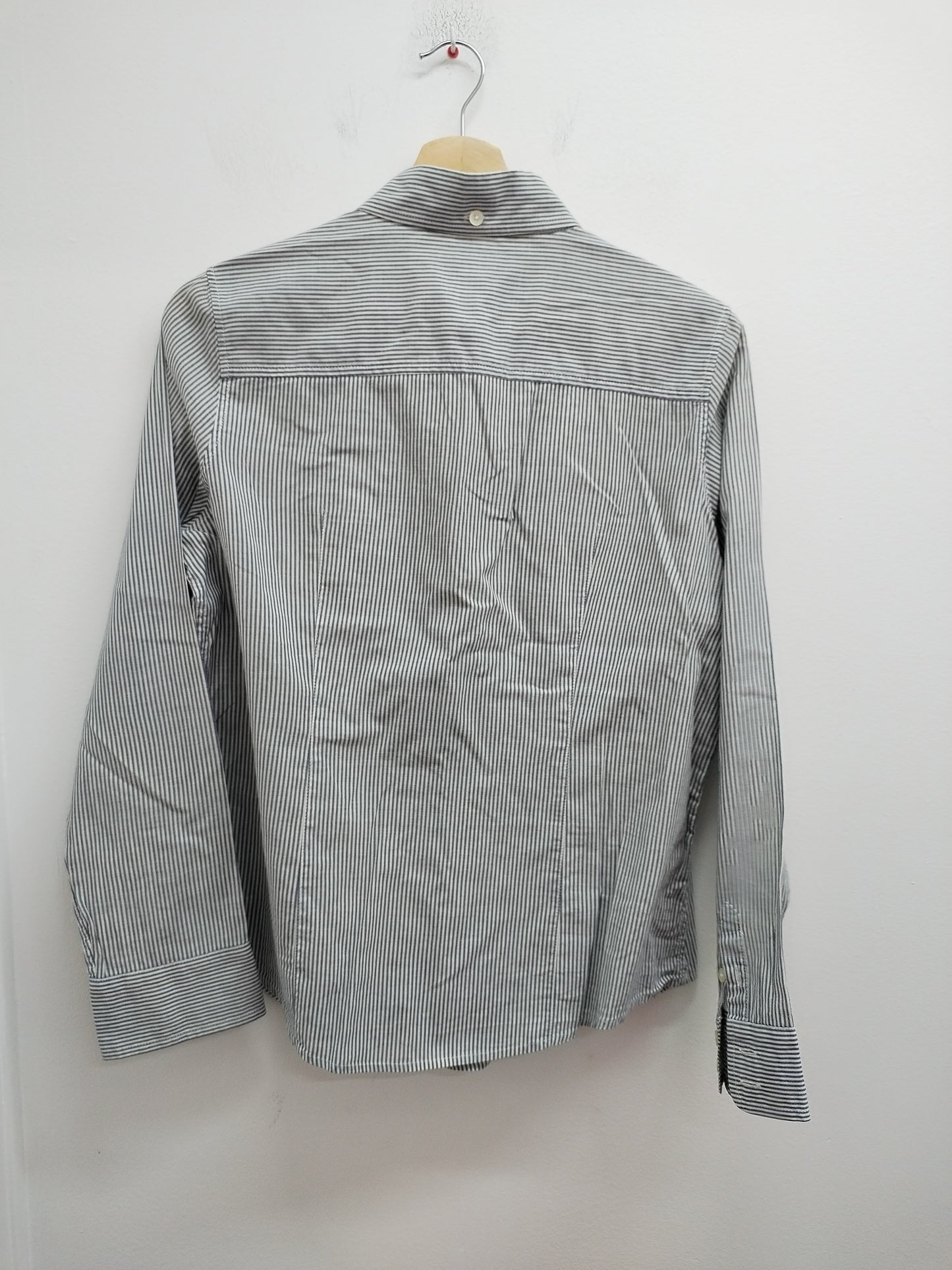 Chemise manches longues Banana Republic rayée blanche et grise Taille M