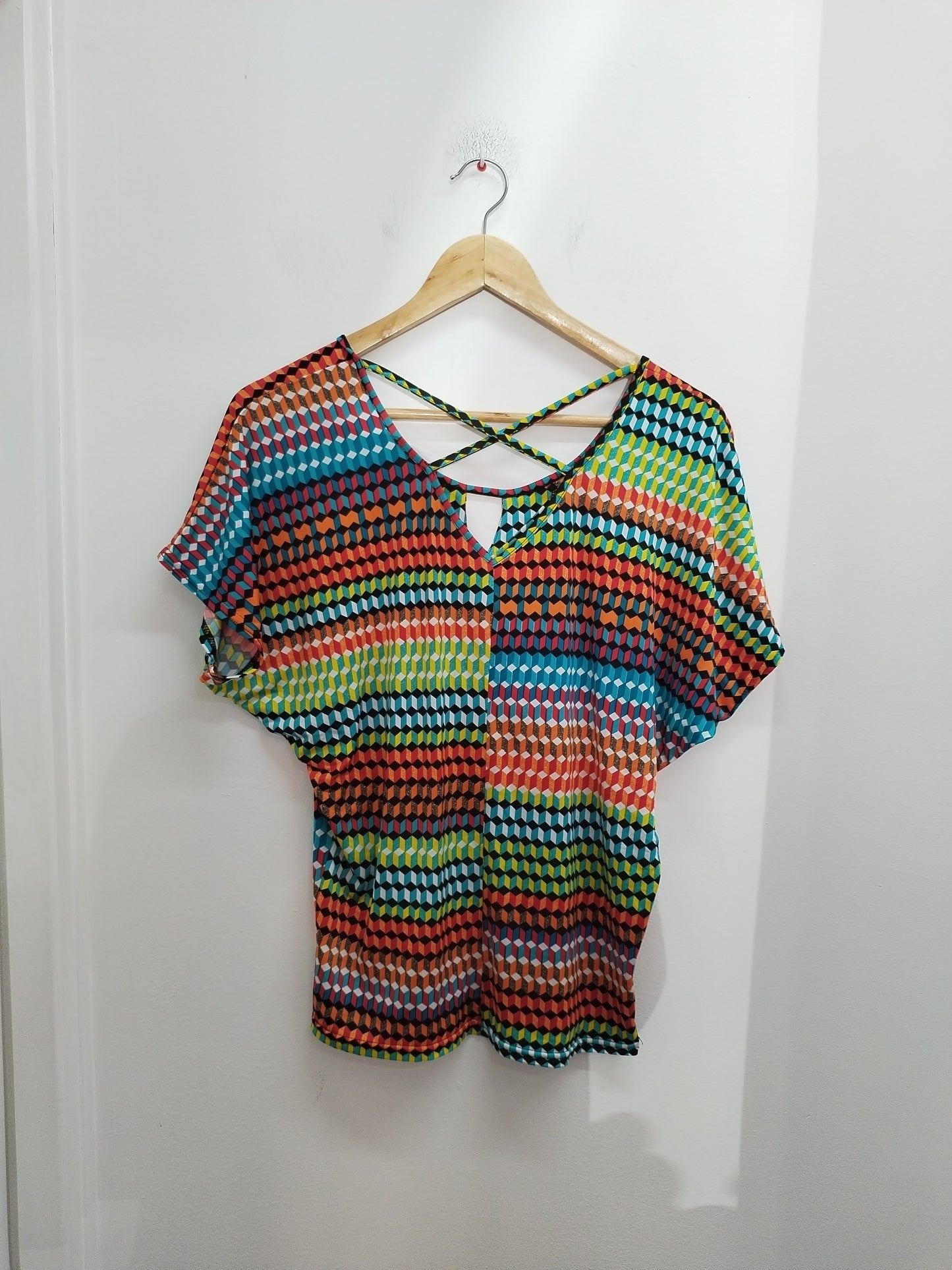 Tunique manches courtes Mado et les Autres muticolore motif géométrique Taille S