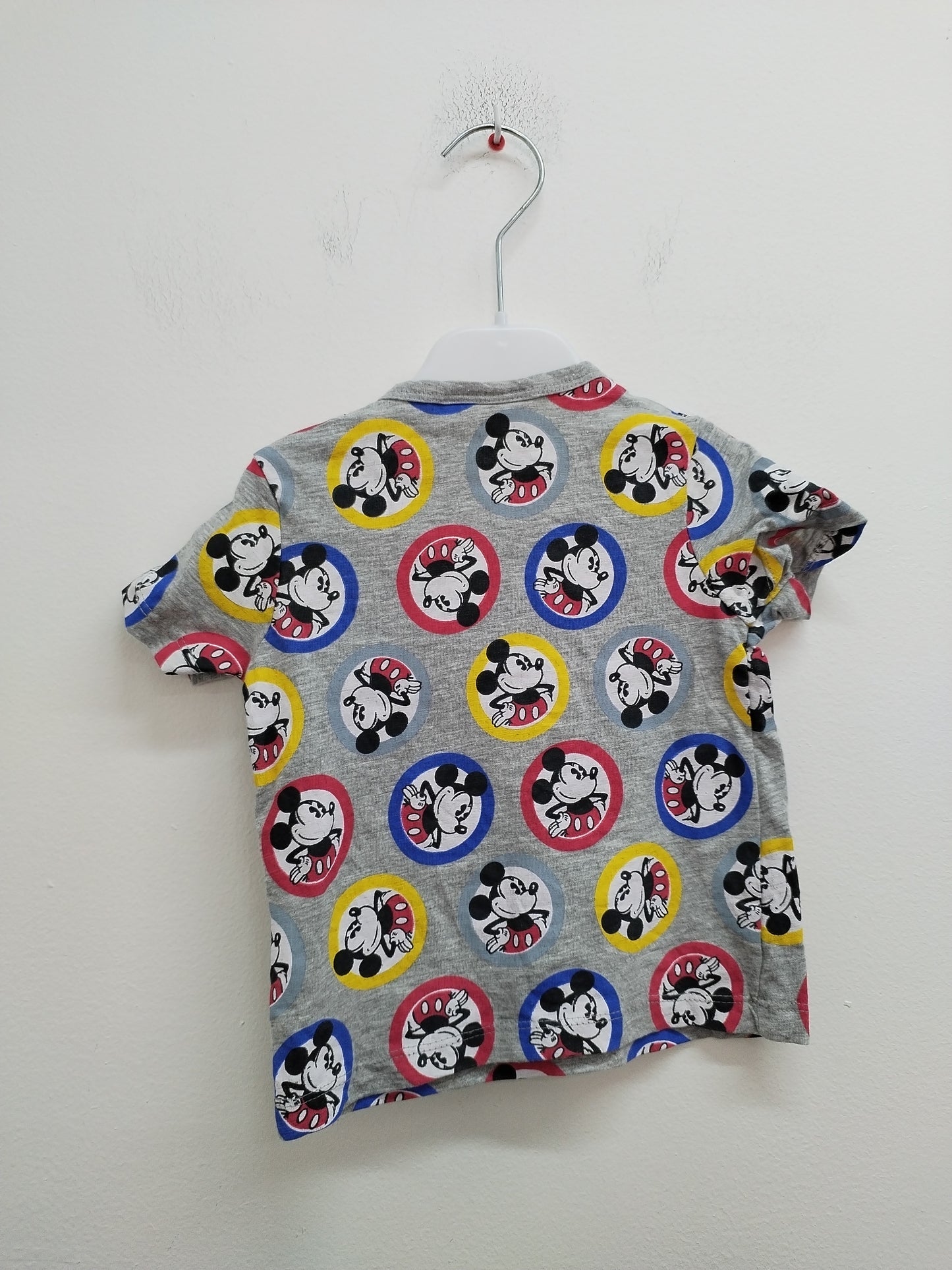 T-shirt Disney Baby gris avec impression "Mickey" Taille 12 Mois