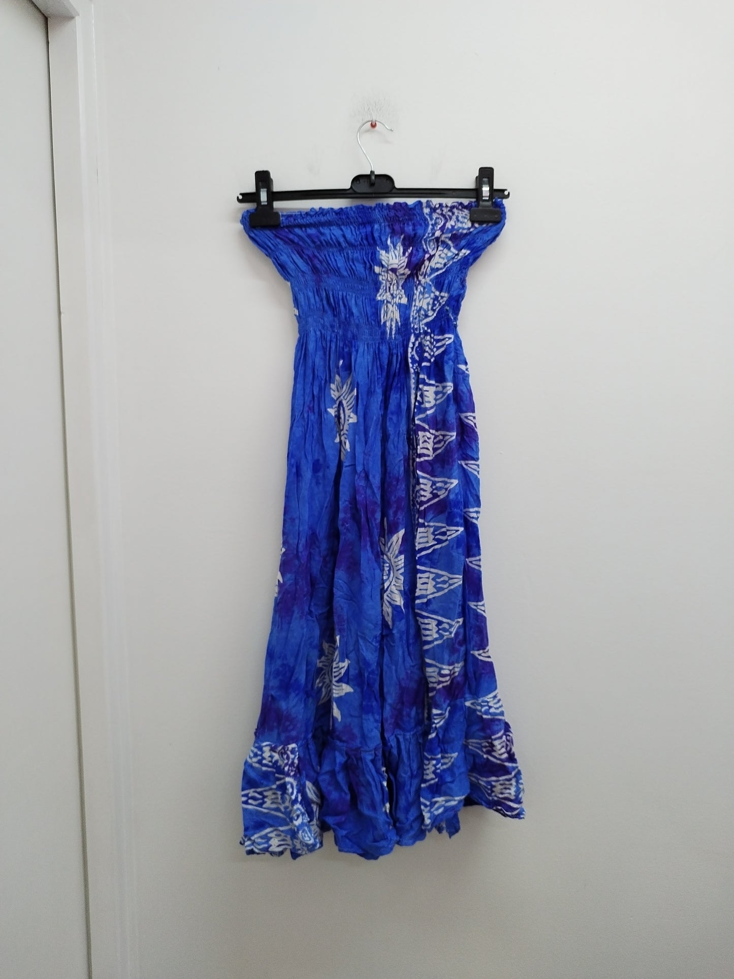 Robe bustier bleue à motifs Taille S