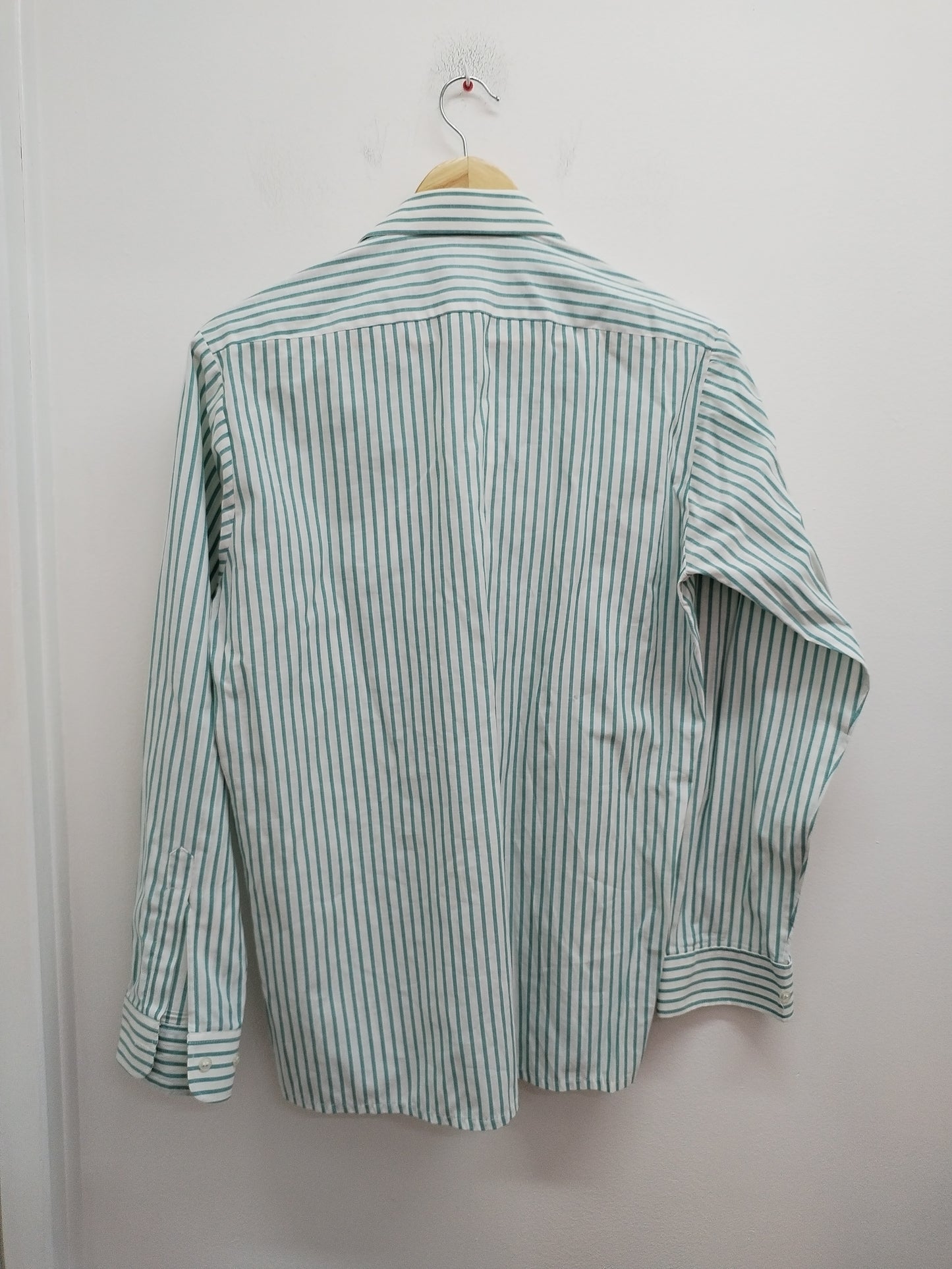 Chemise Yves Doresy blanche rayée verte Taille S