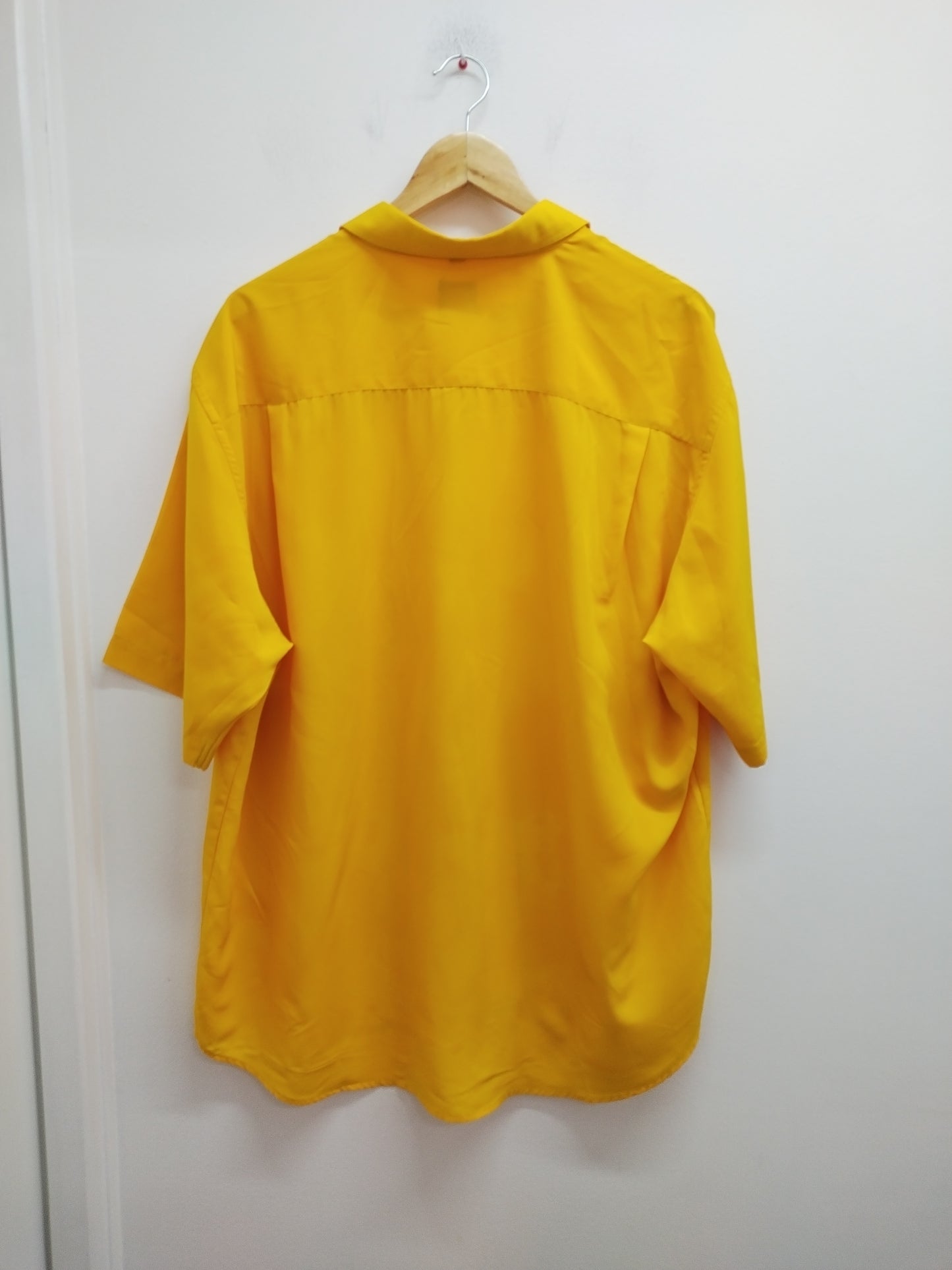 Chemise manches courtes Carlo Filati jaune orange Taille XL