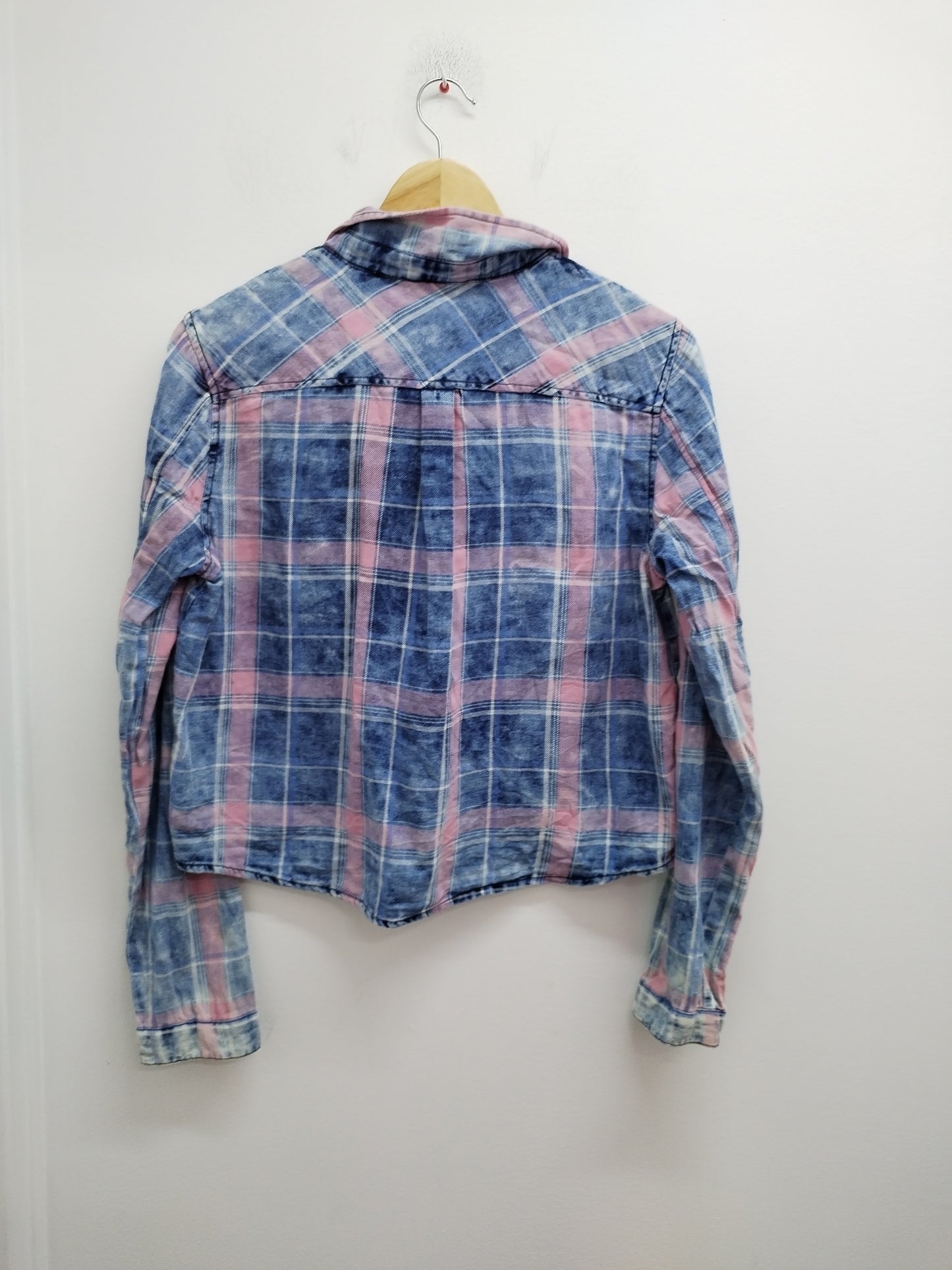 Chemise courte J.Jeans bleue et rose à carreaux Taille M