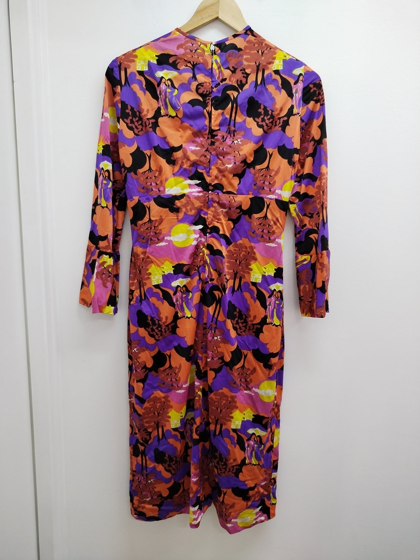 Robe manches 3/4 imprimée multicolore Taille M