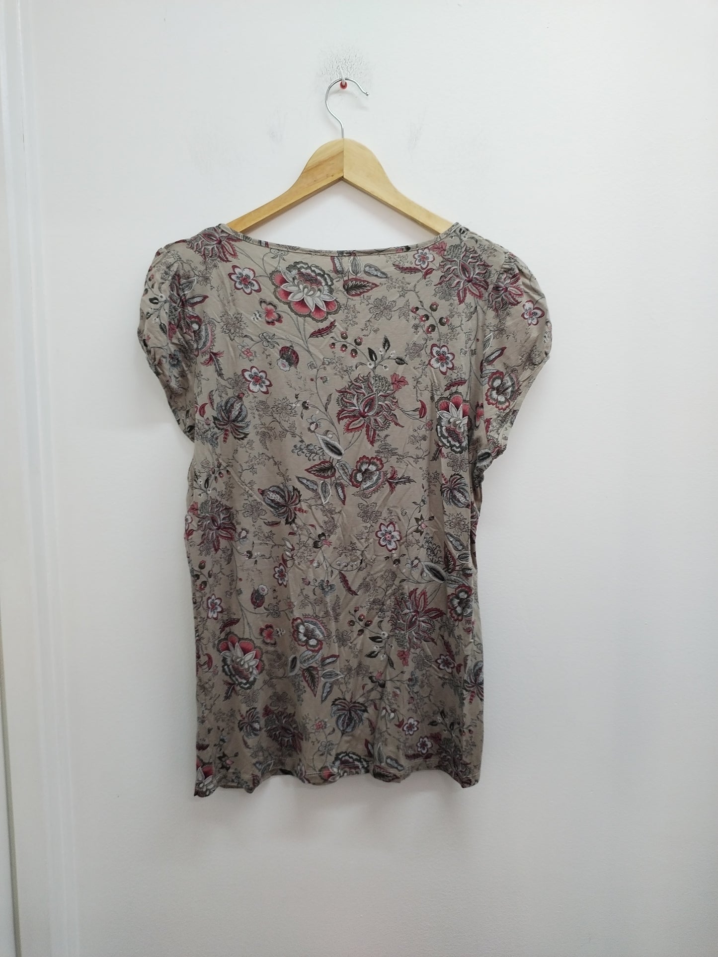T-shirt taupe fleuri Taille L