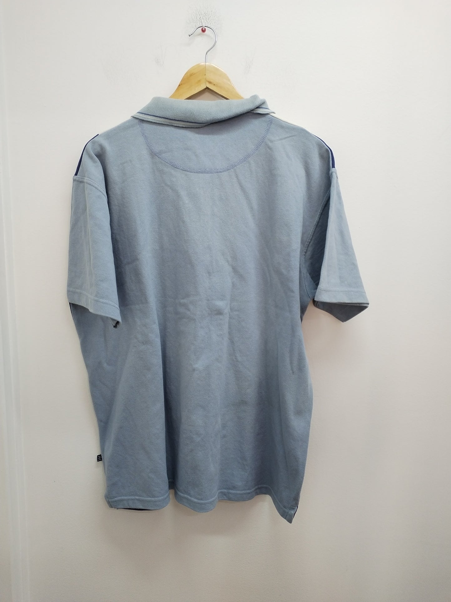 Polo Ethnic Blue bleu et blanc Taille XL