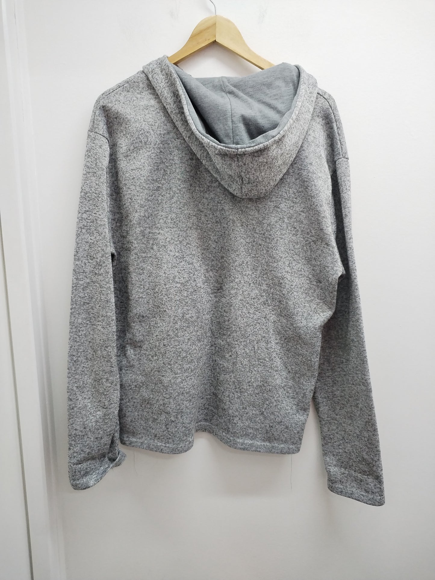 Sweat zippé à capuche Ge Shan gris chiné Taille L/XL