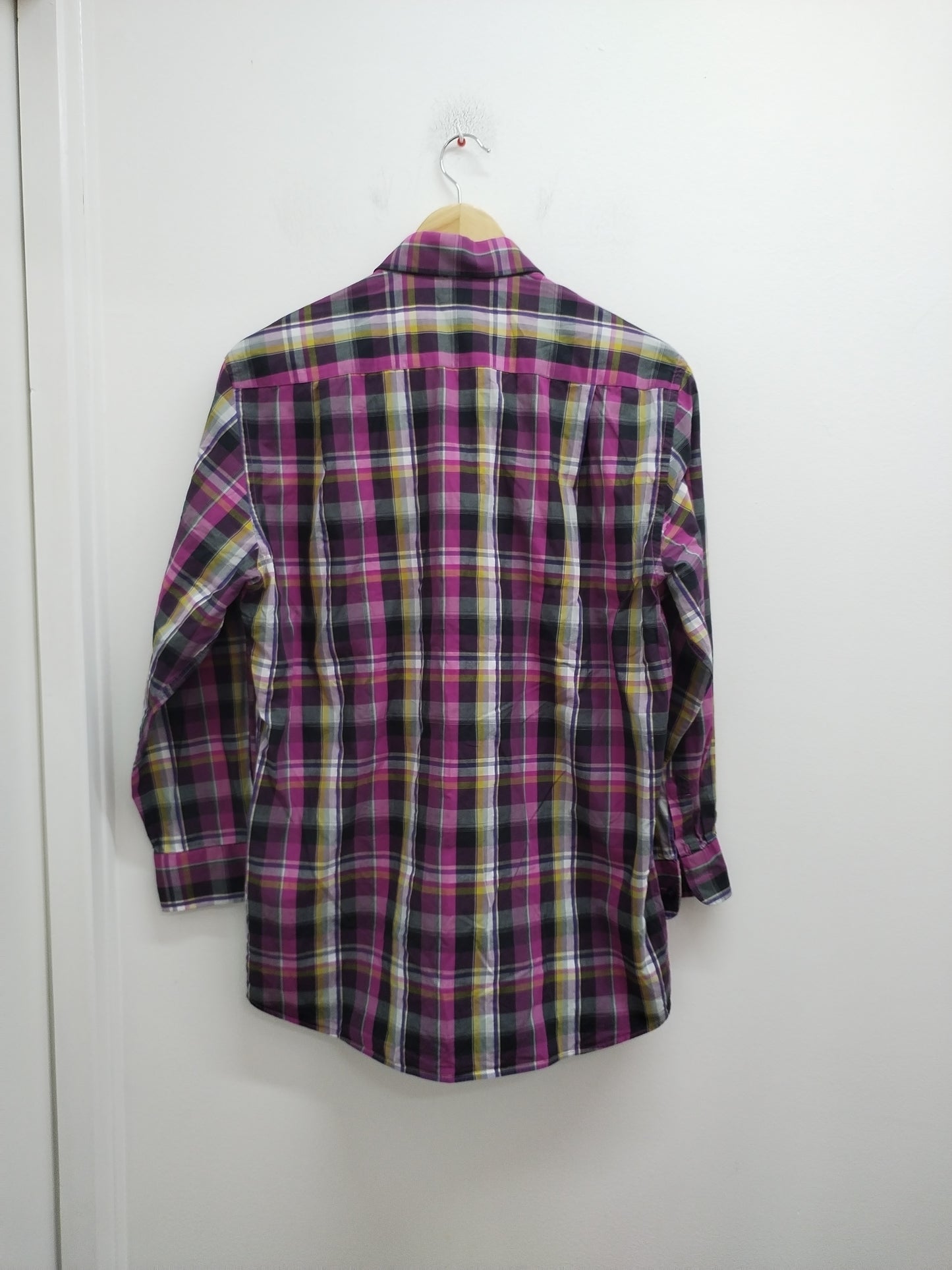 Chemise Jean Chatel violette à carreaux Taille M