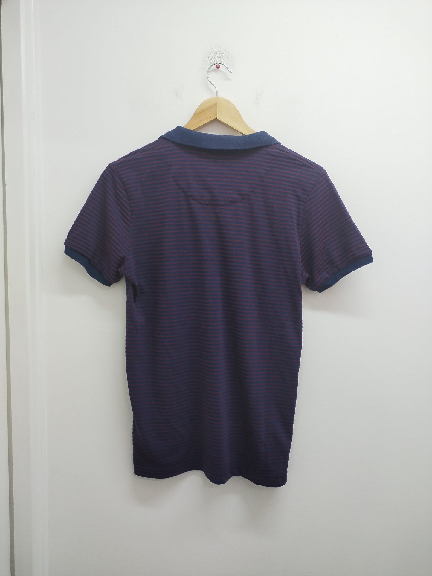 Polo DSC rayé marine et rouge Taille M