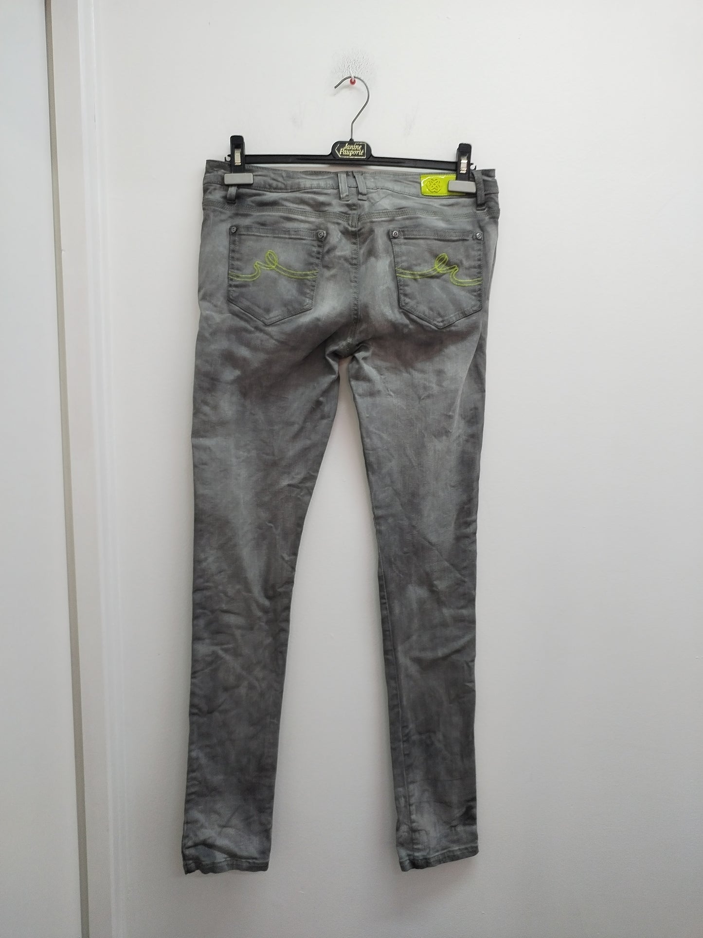 Jeans Morgan gris délavé Taille 40