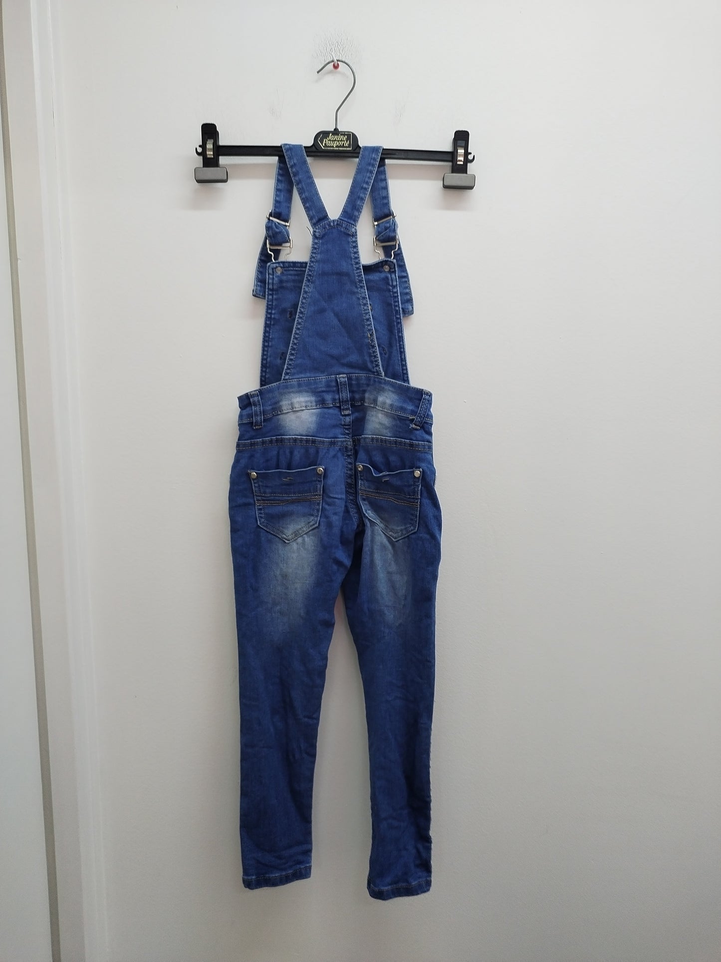 Salopette en jeans Kids Mode bleue avec strass Taille 8 Ans
