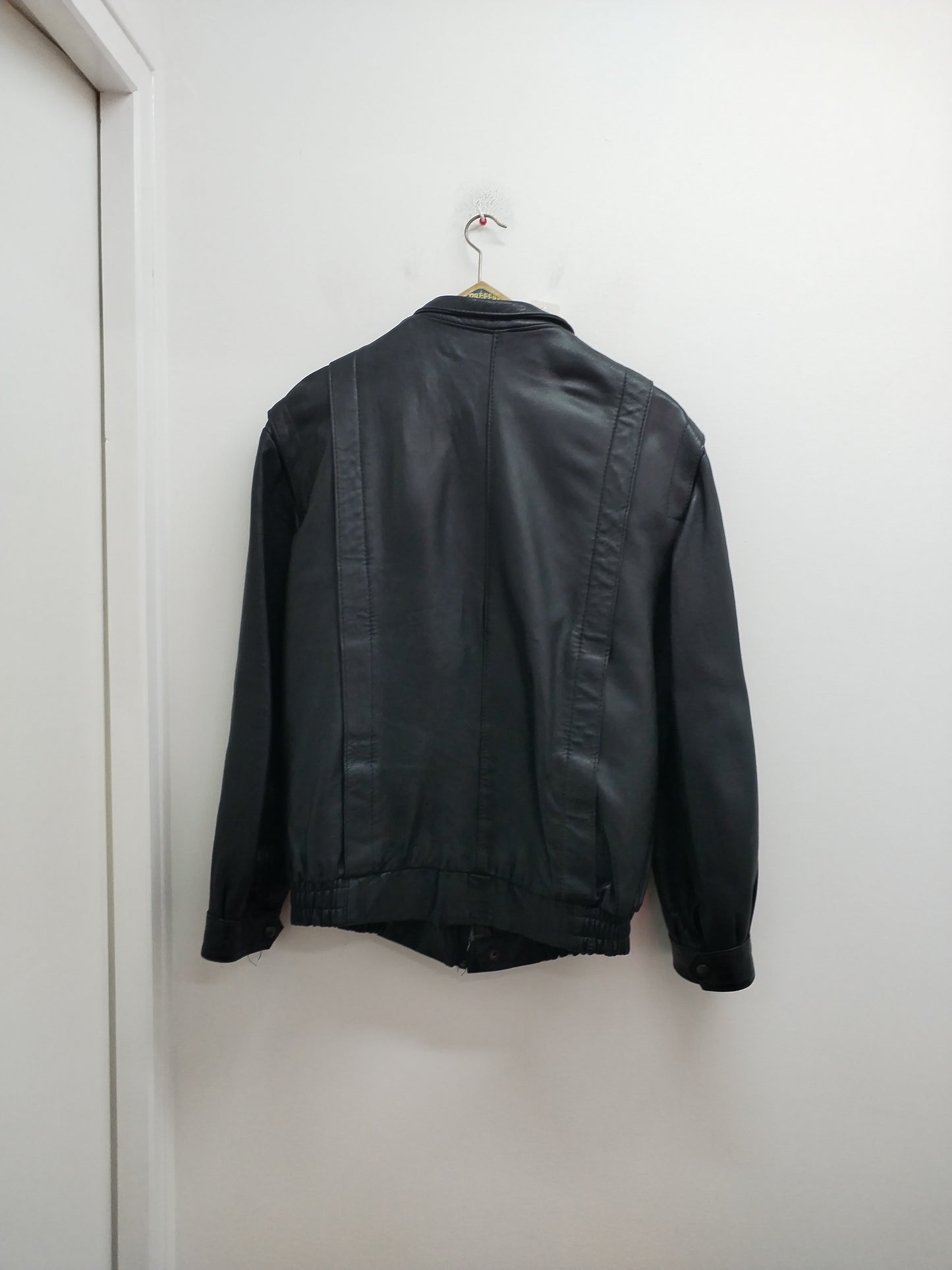 Blouson en cuir noir Taille S