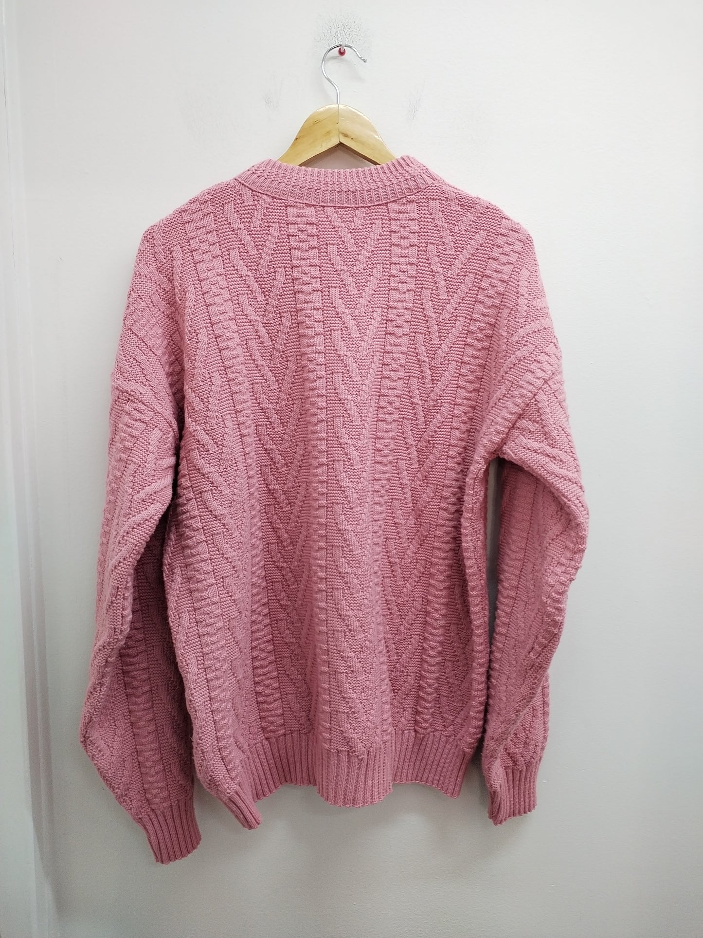 Pull grosses mailles rose Taille 2XL