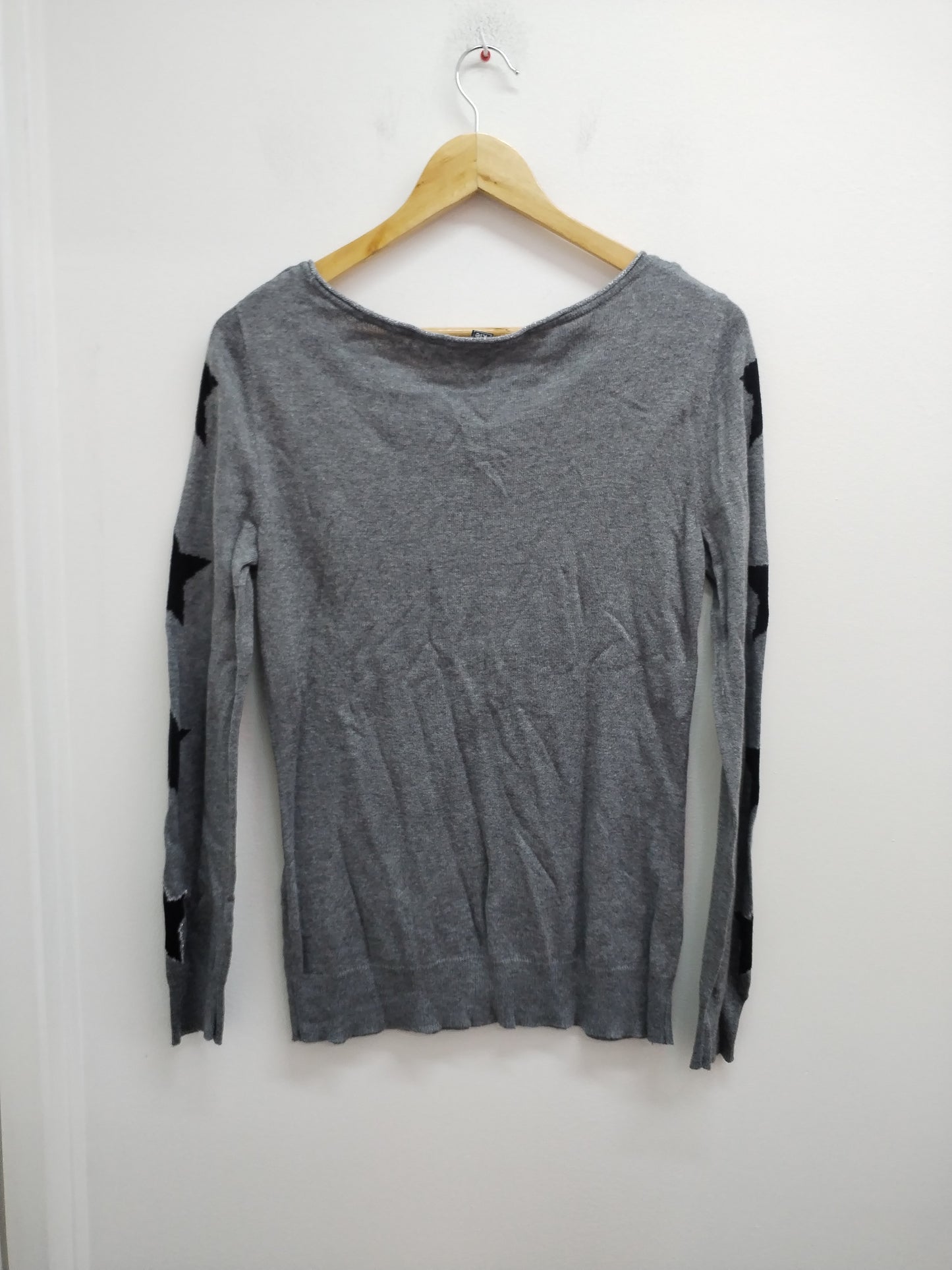 Pull fin Pimkie gris avec étoiles Taille M