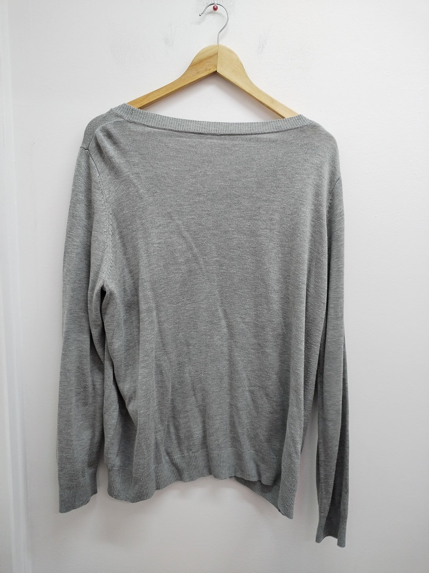 Pull fin gris avec sequins "cigogne" Taille XL