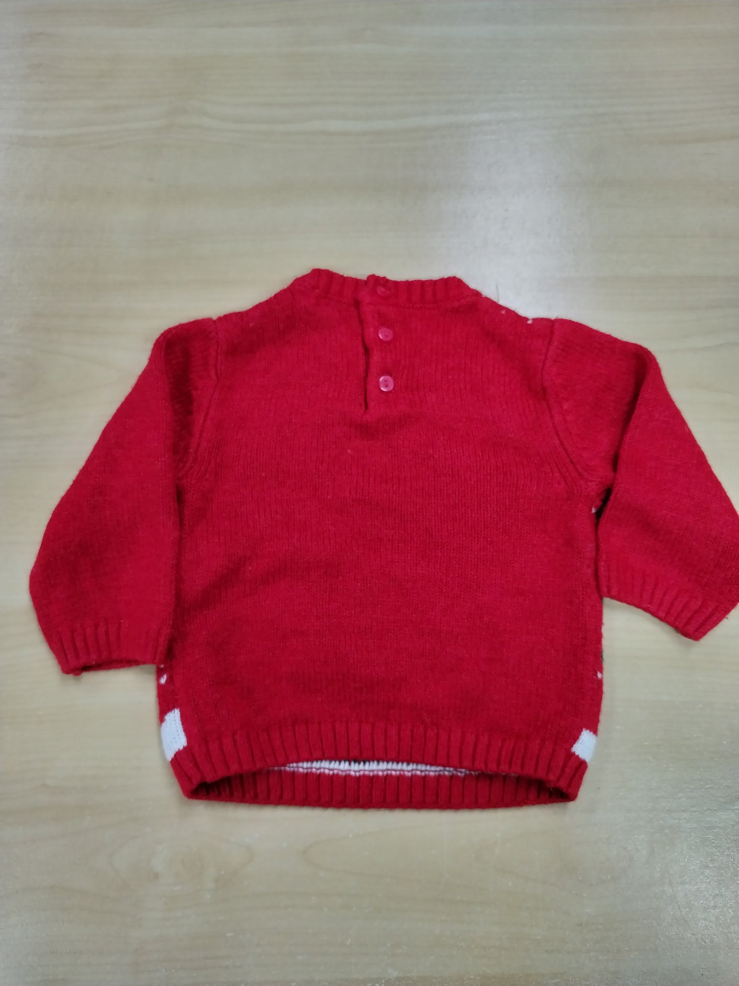 Pull de Noël Kiabi rouge à motifs Taille 3 Mois