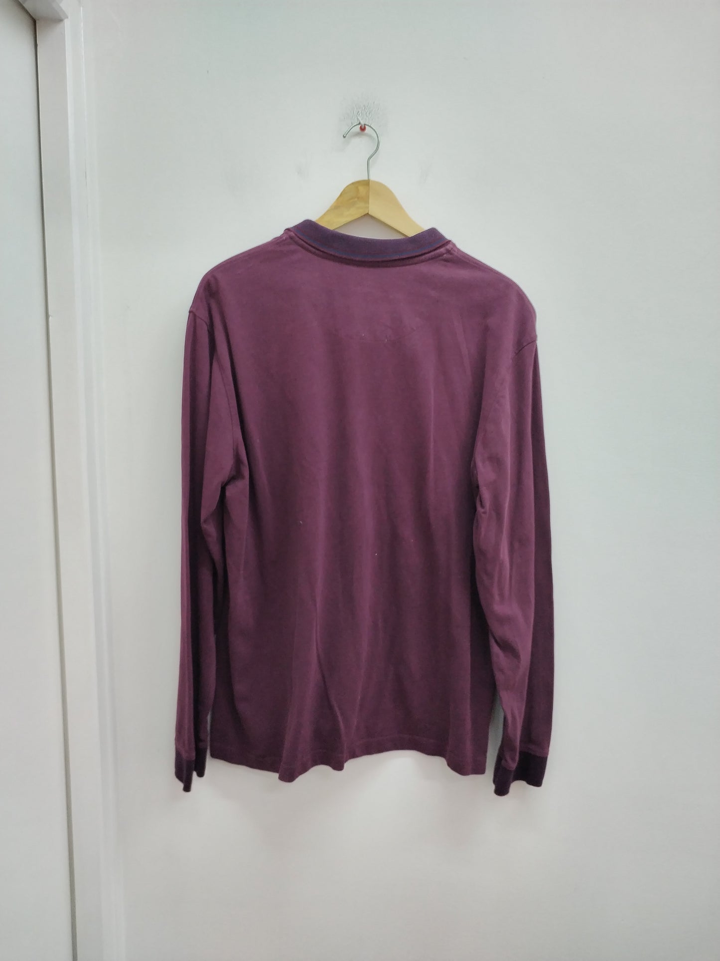 Polo manches longues Davero bordeaux Taille XL