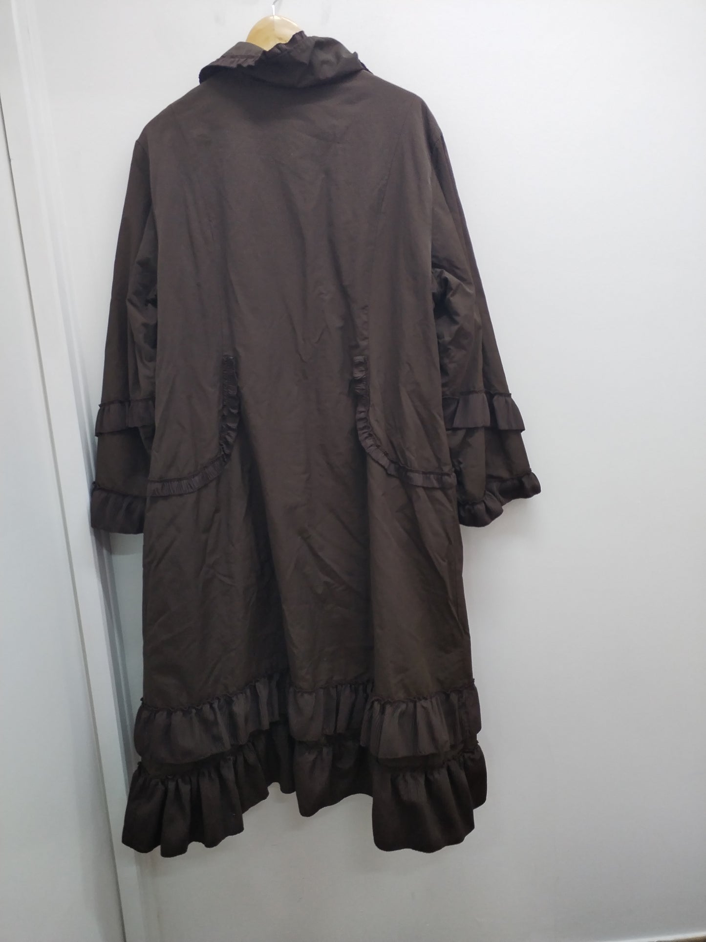 Manteau long L33 marron avec broderie Taille XL/XXL