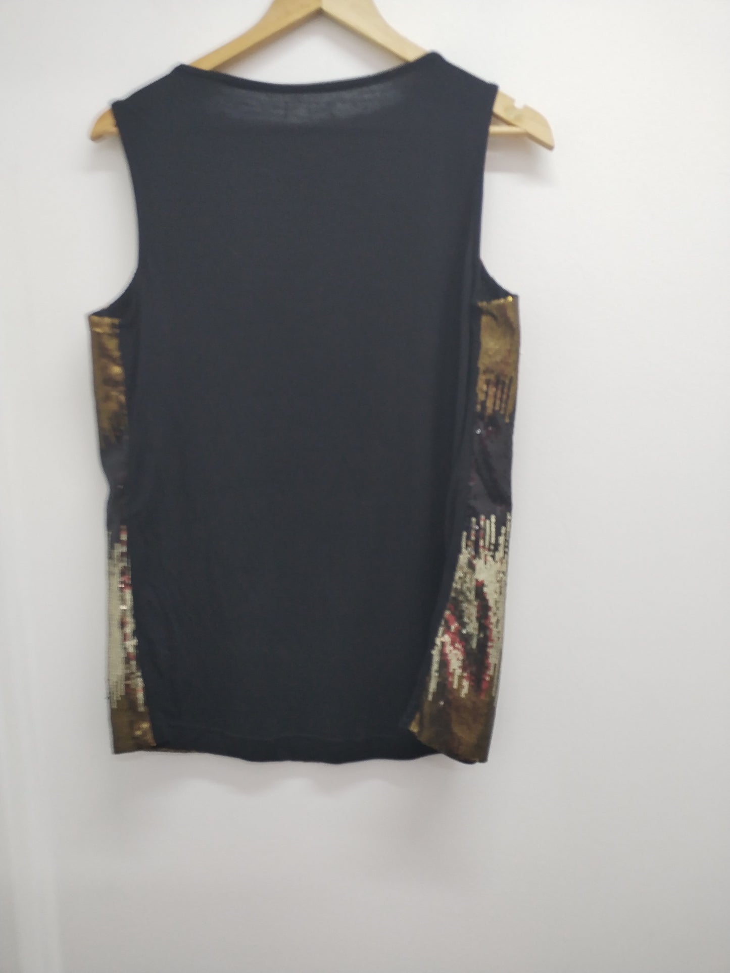 Débardeur noir avec sequins brillants Taille L