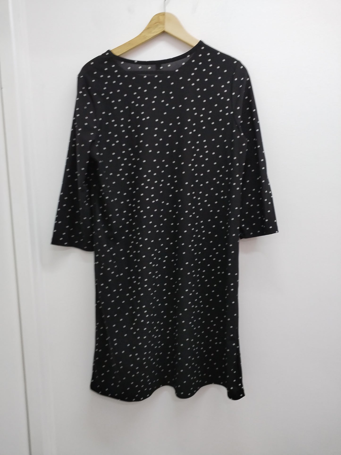 Robe manches 3/4 Kiabi noire à pois Taille L