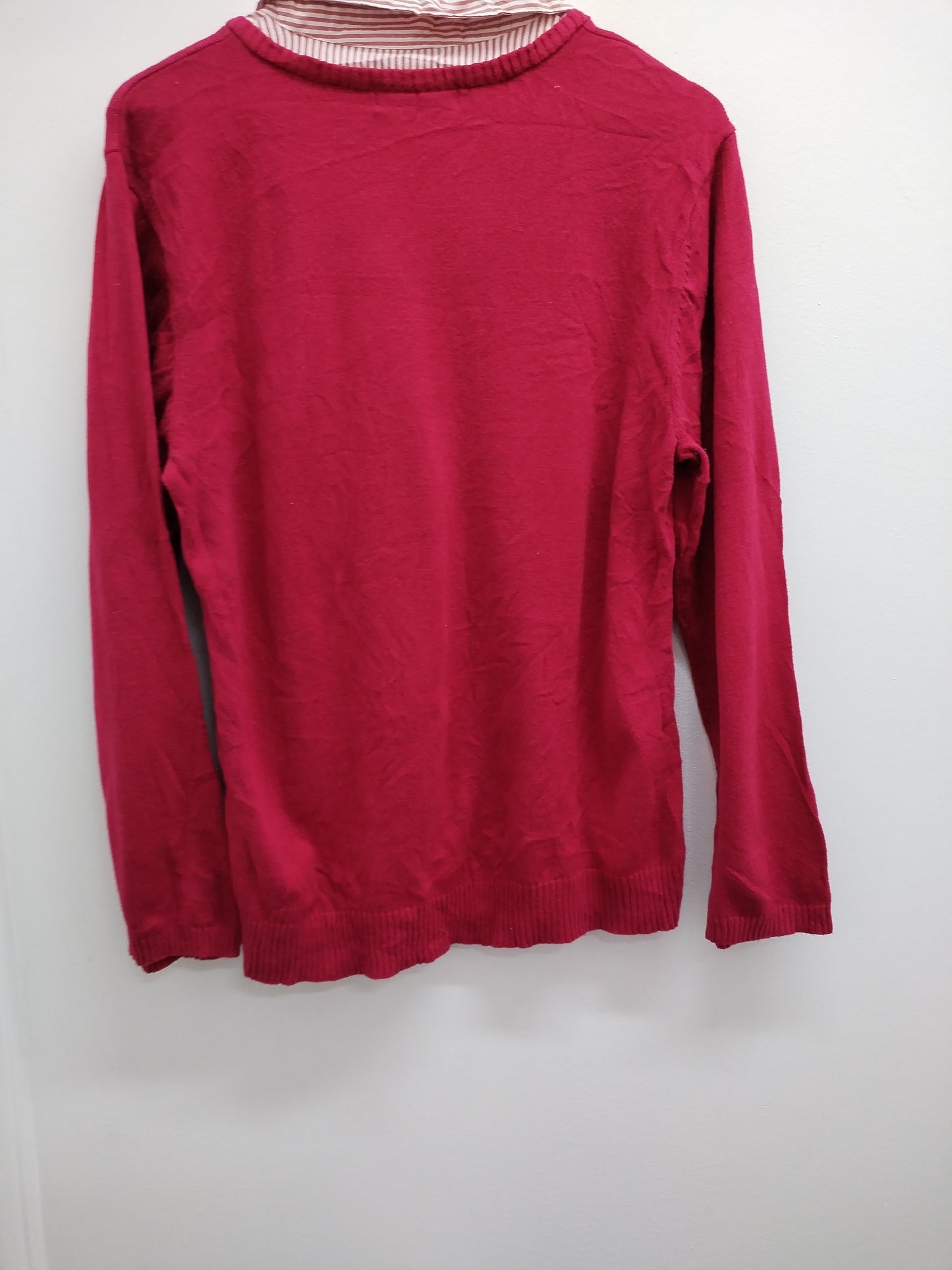 Pull chemise Crystal Kobe rouge avec sequins Taille XL/XXL