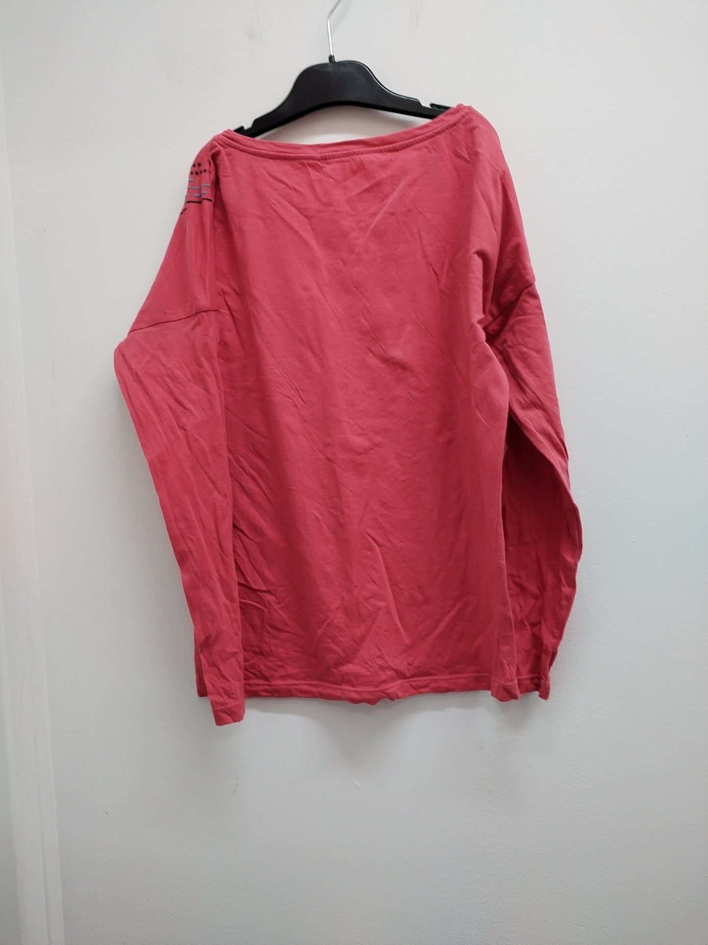 T-shirt manches longues corail avec impression Taille 34/36