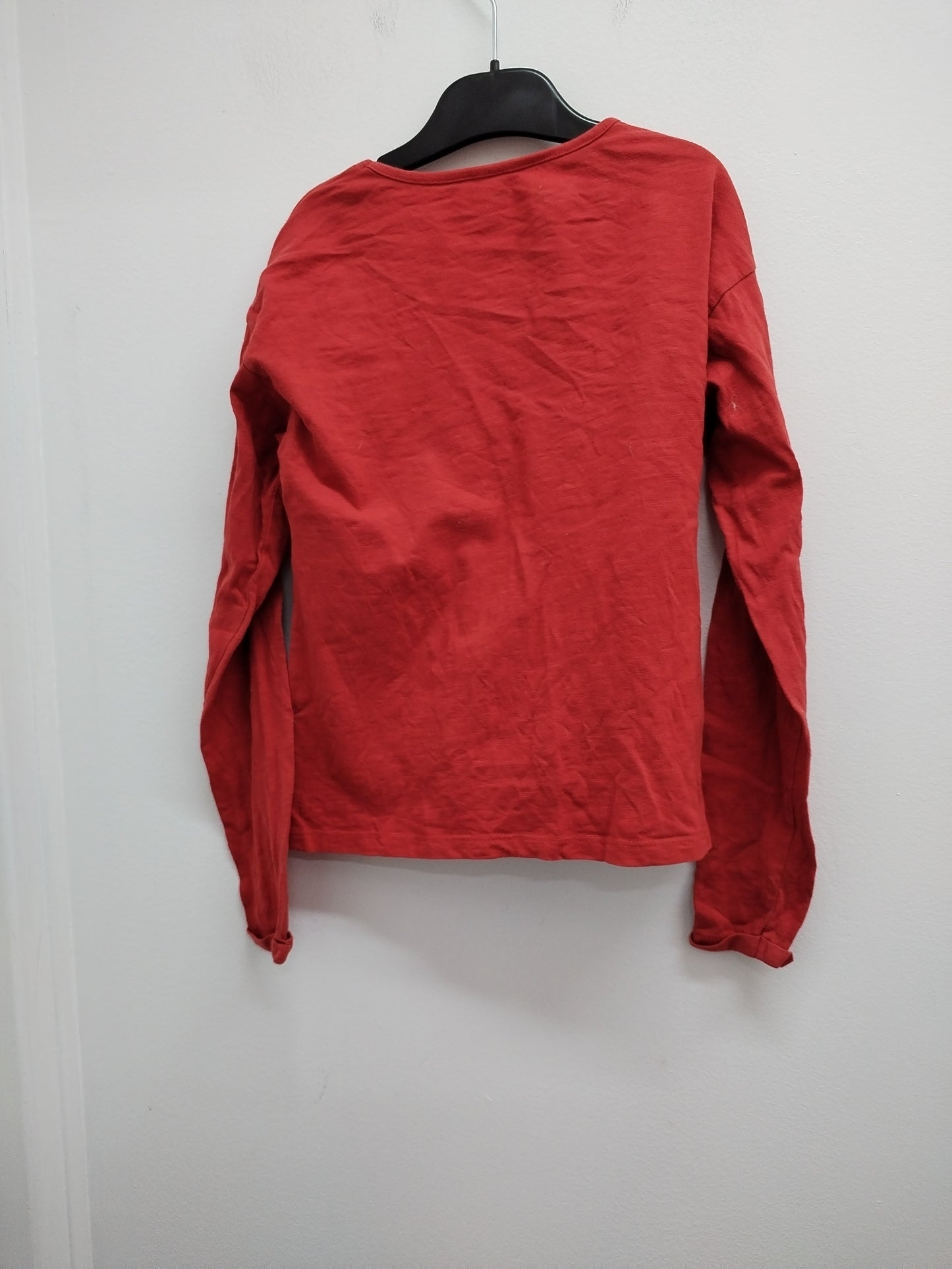 T-shirt manches longues Kiabi à nouer rouge avec impression Taille 10 Ans