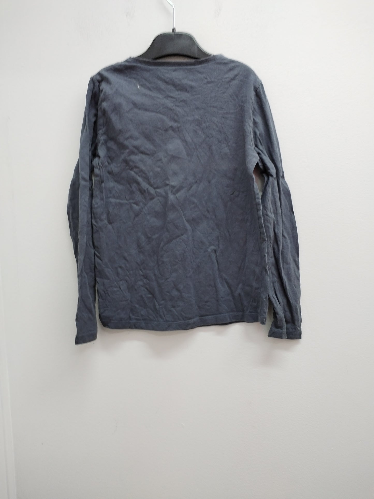 T-shirt manches longues Kiabi gris anthracite avec impression Taille 10 Ans