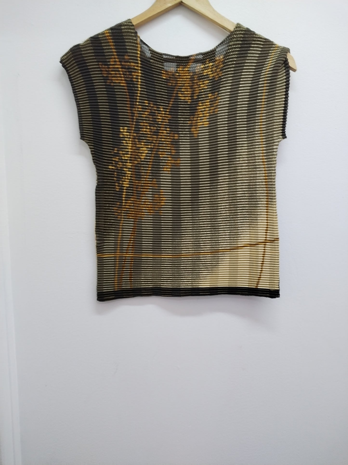Tunique manches courtes marron et doré Taille S