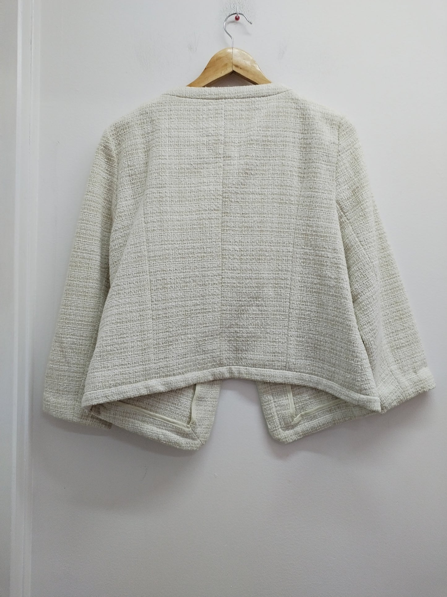 Veste manches 3/4 beige dorée Taille M