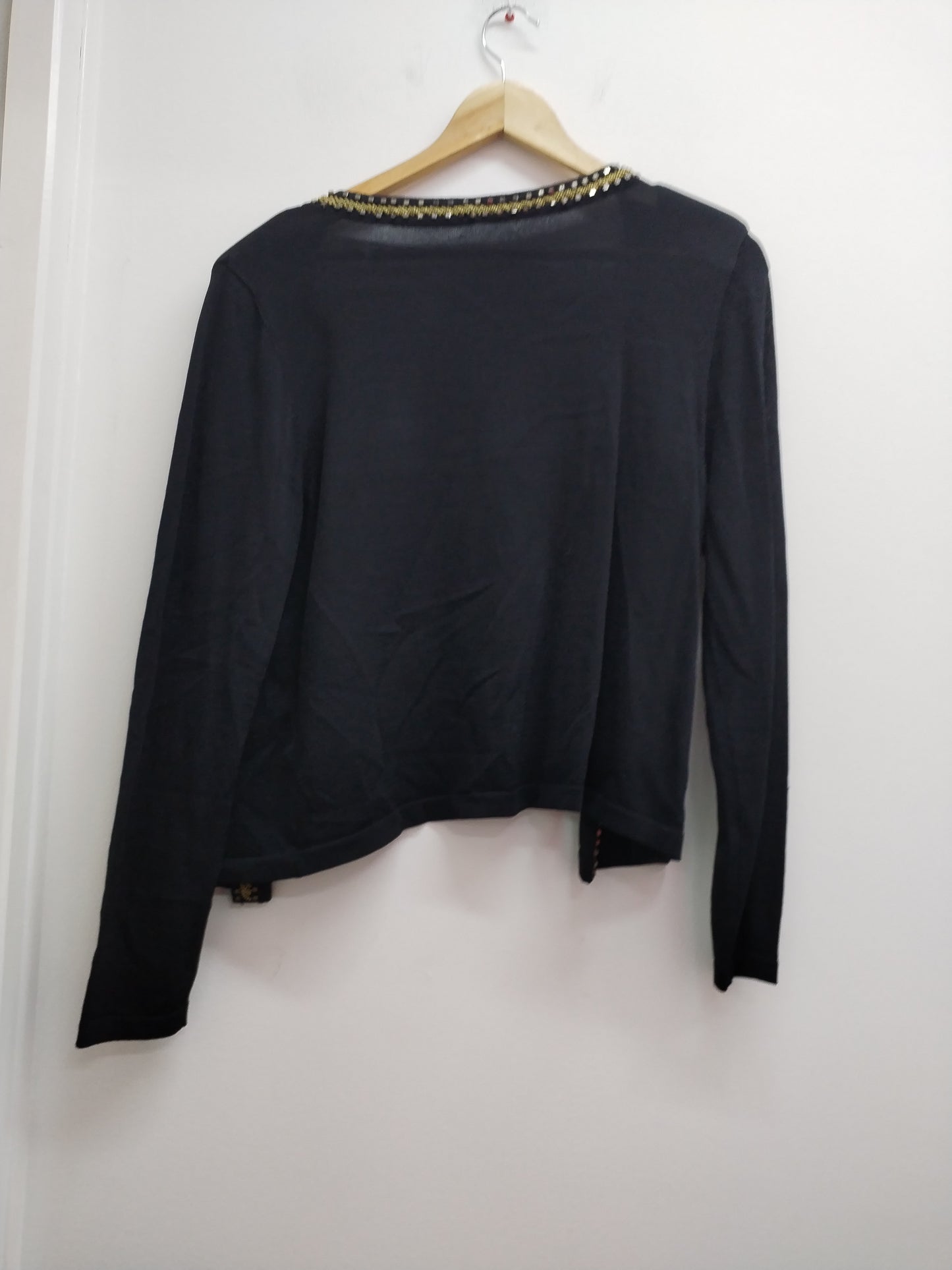 Gilet noir avec perles Taille M