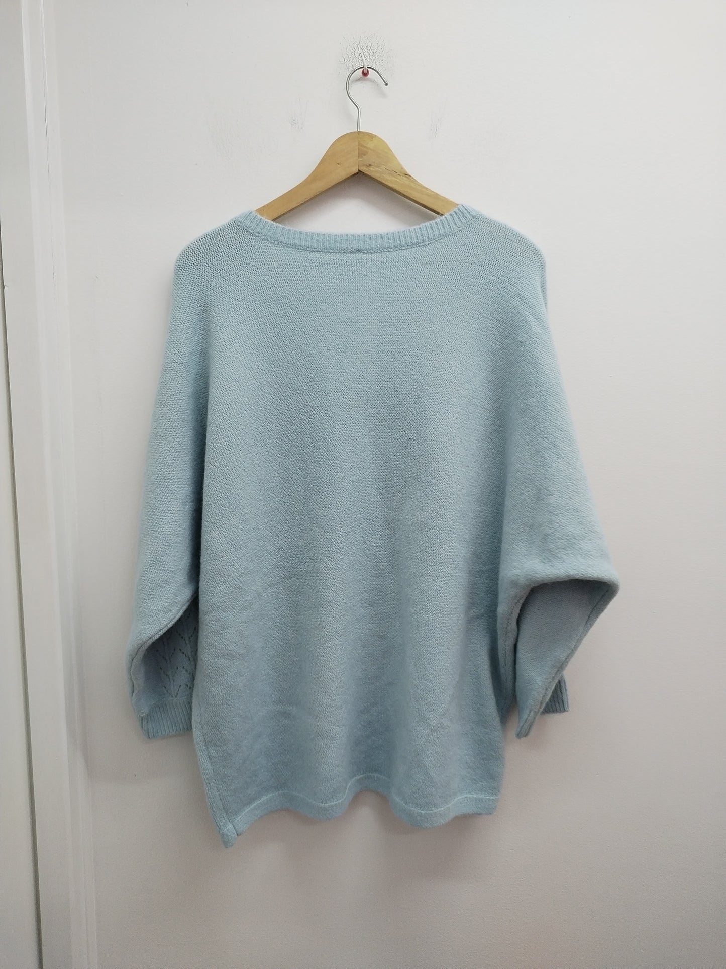 Pull manches chauve-souris bleu clair Taille 2XL