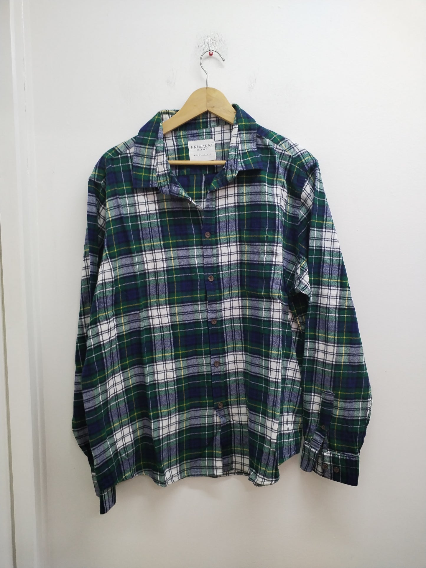 Chemise d'hiver Primark verte à carreaux Taille XXL