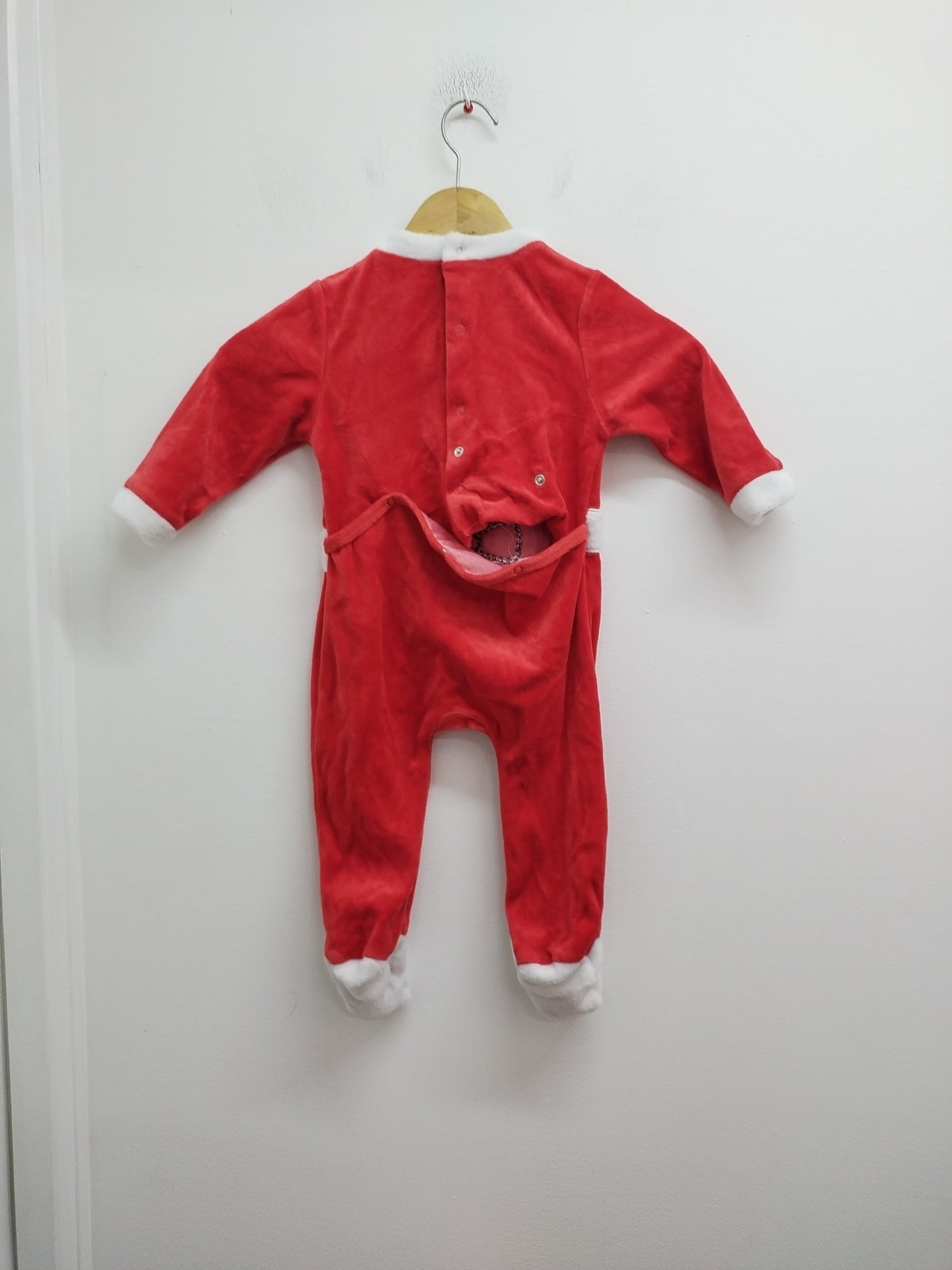 Pyjama de Noël Disney Baby rouge et blanc avec broderie Taille 24 Mois