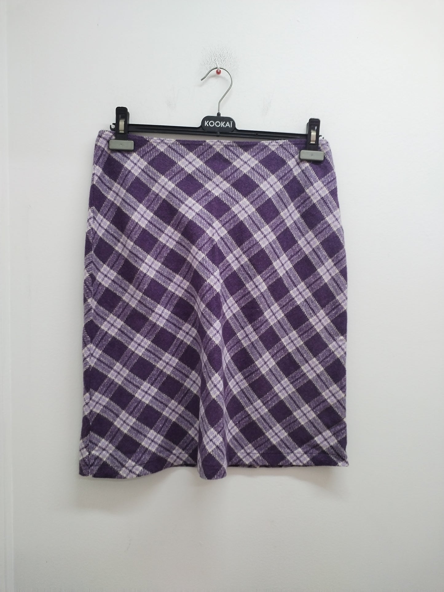 Jupe d'hiver Orsay violette à carreaux Taille 40