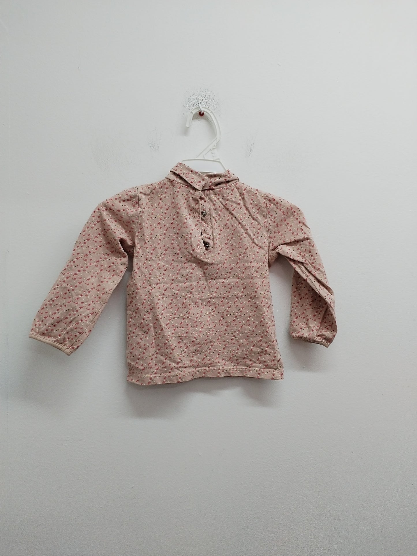 Sous pull Gémo rose à motifs Taille 24 Mois