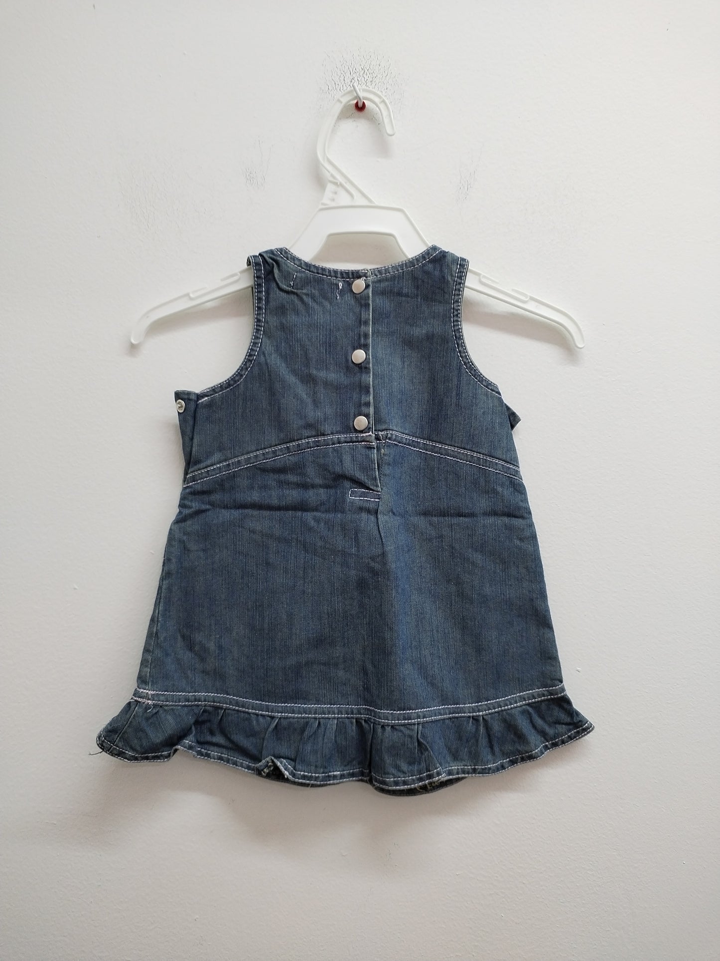 Robe sans manche en jeans Tissaia Bleue Taille 3 Mois