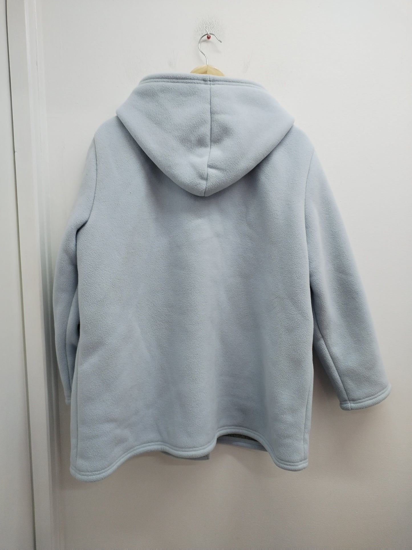 Manteau fourré avec capuche Damart bleu ciel Taille 48