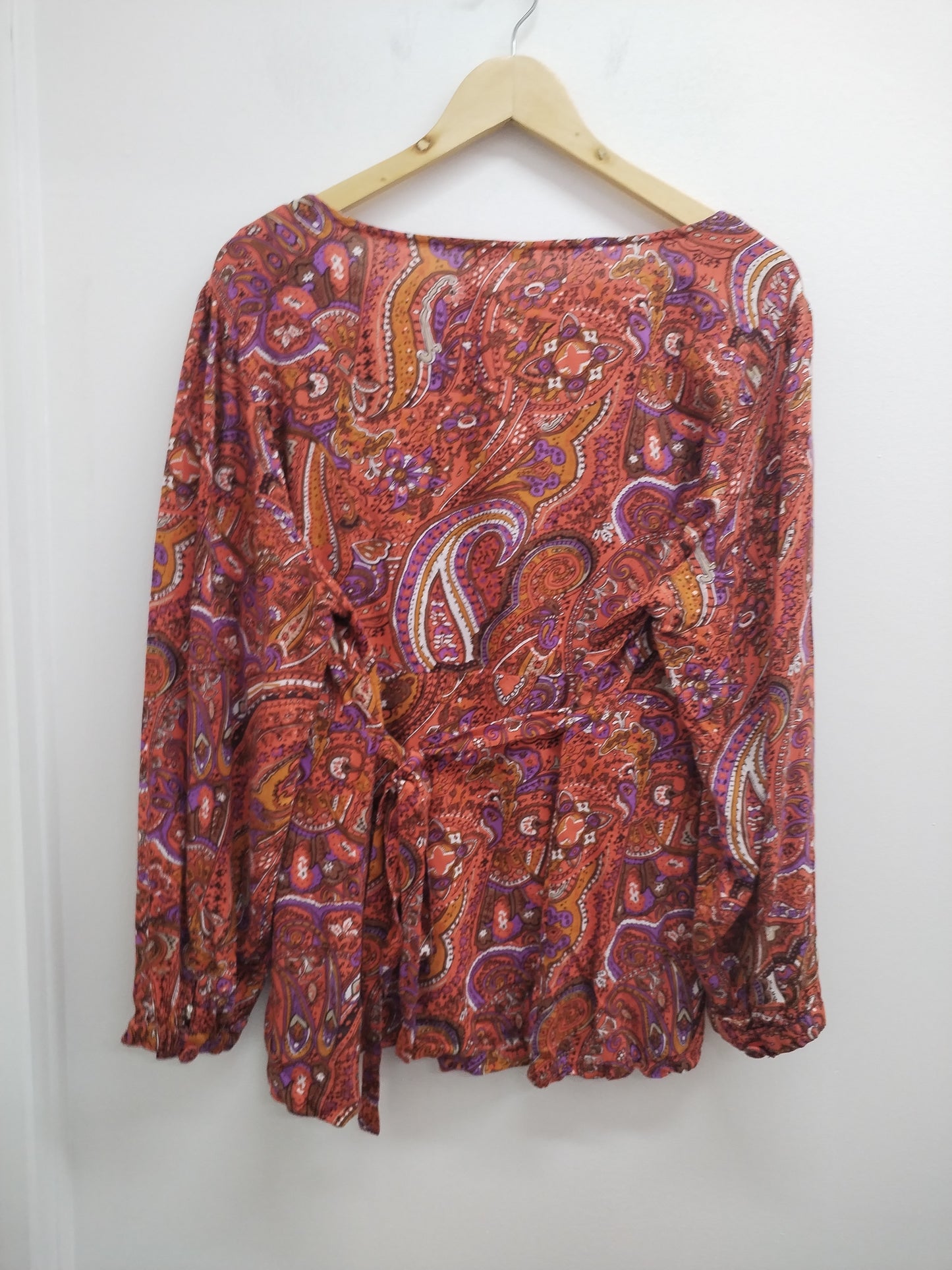Tunique manches 3/4 Damart orange à motifs Taille 48